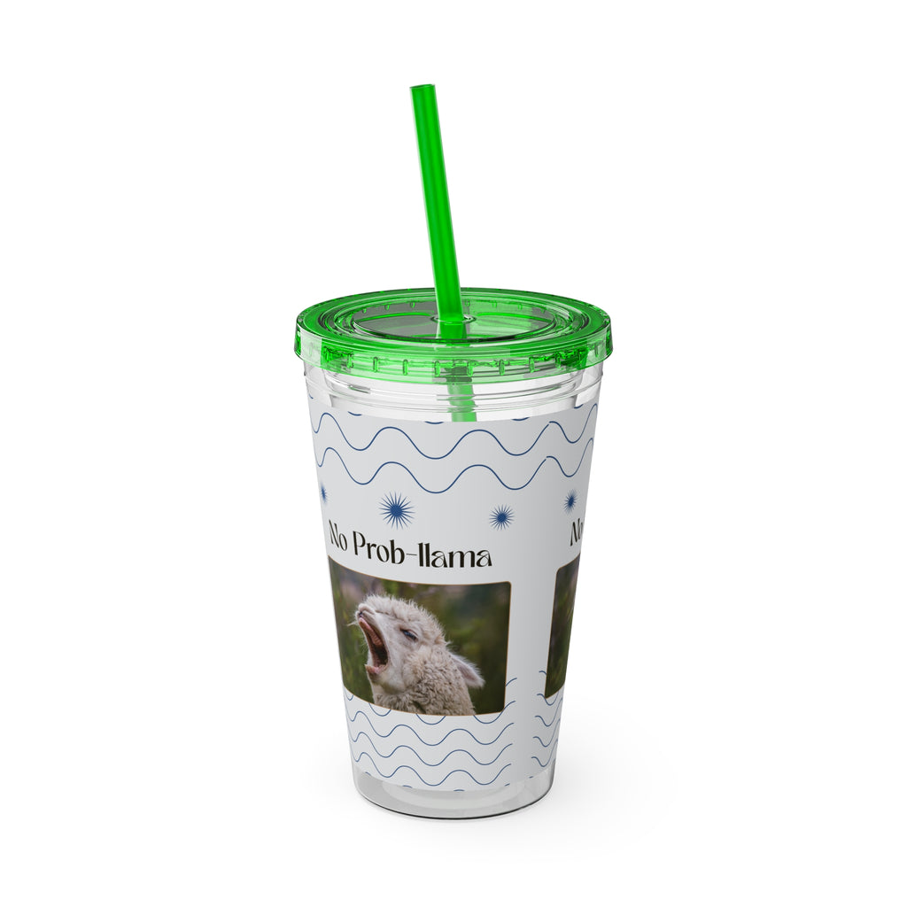 Tumbler Cup - &quot;No Prob-Llama&quot; Graphic 16oz Sunsplash Travel Cup