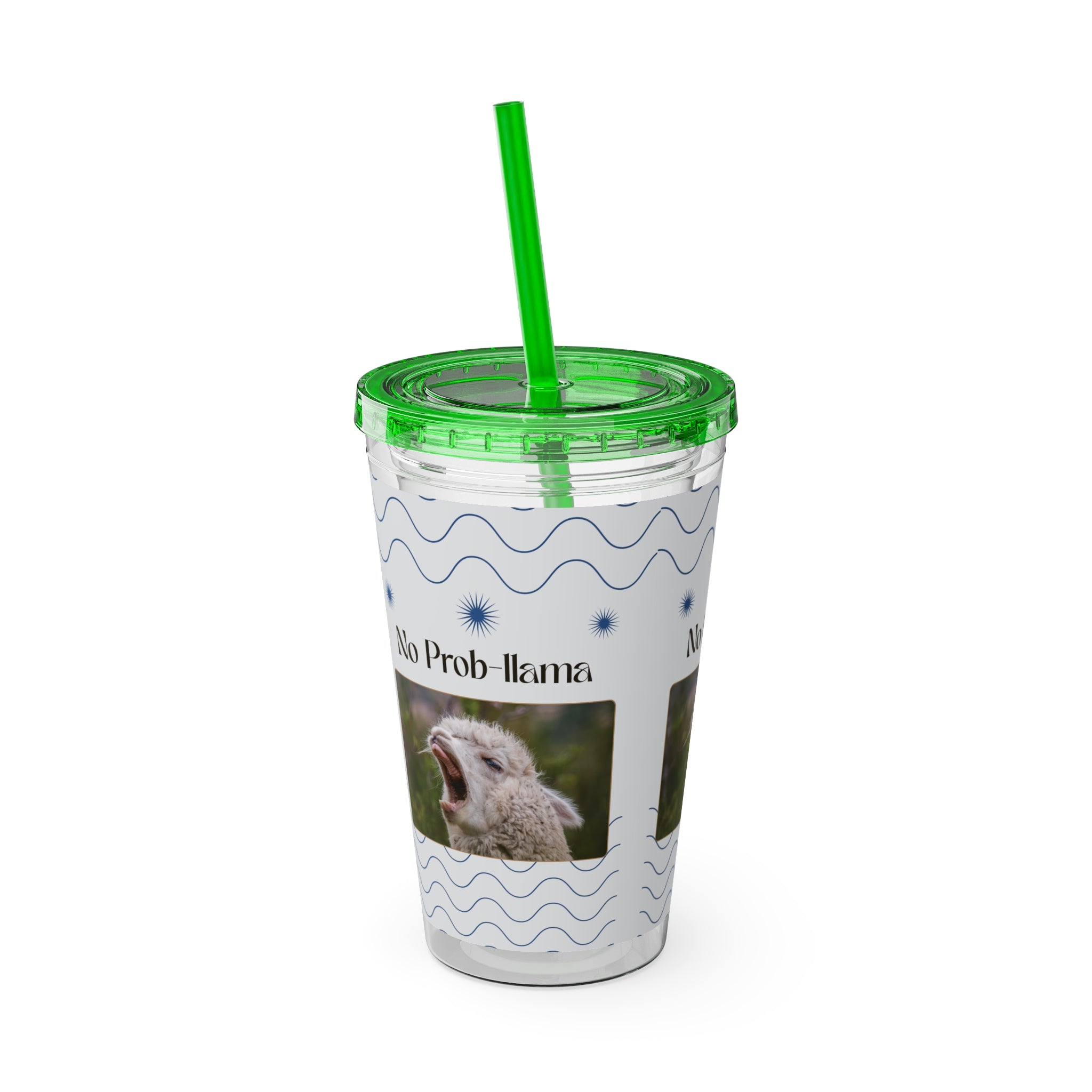 Tumbler Cup - &quot;No Prob-Llama&quot; Graphic 16oz Sunsplash Travel Cup