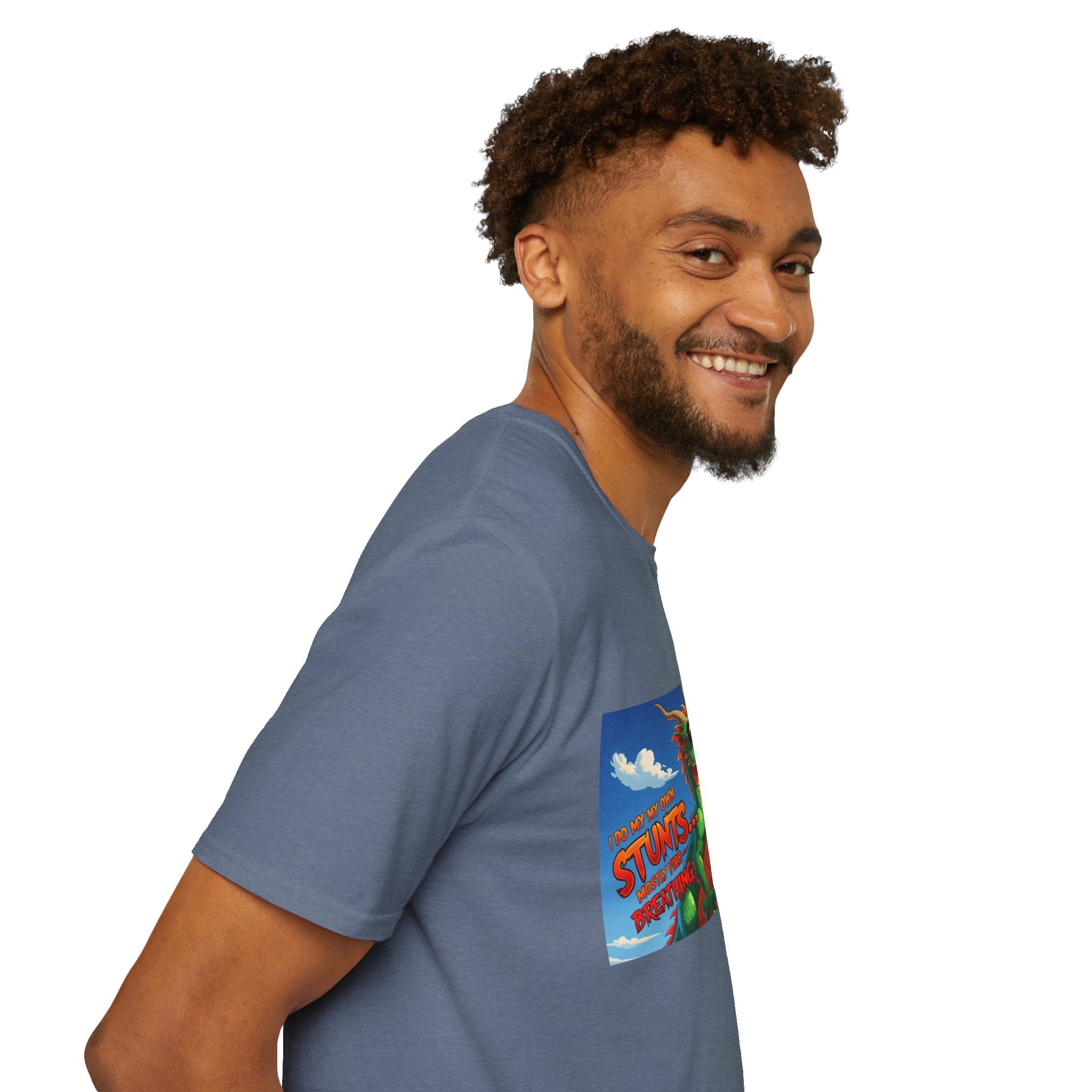 Funny Fire-Breathing Dragon T-Shirt | Fantasy Graphic Tee for Kids and Adults, Unisex Softstyle T-Shirt, Casual Wear, Game Night Apparel, [...]