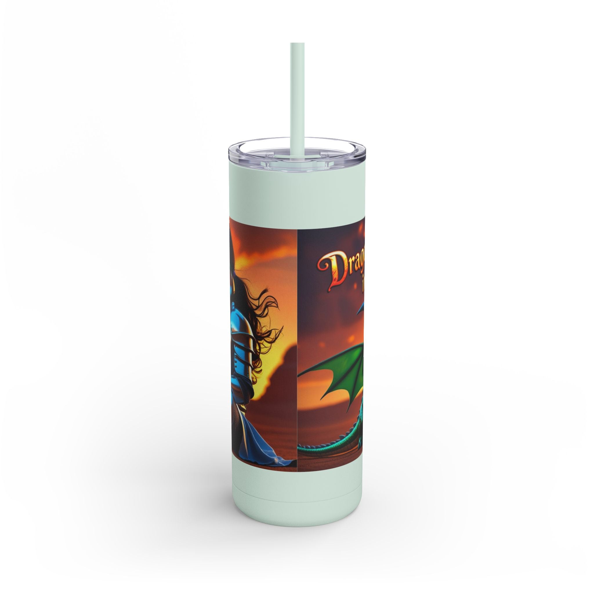 Grampa T’s “Dragon Whisperer Fuel” Matte Tumbler – 20oz Travel Mug for Young Beast Tamers & Fantasy Fanatics | Epic Gift for Kids, Dreamers & Dragon Lovers