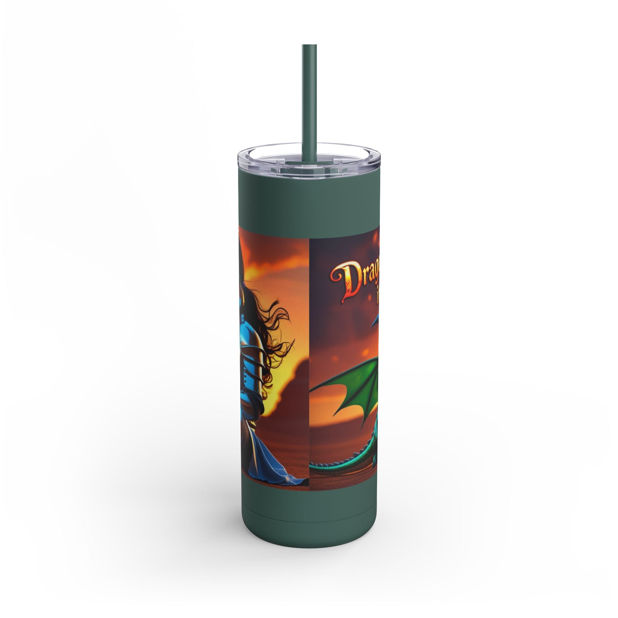 Grampa T’s “Dragon Whisperer Fuel” Matte Tumbler – 20oz Travel Mug for Young Beast Tamers & Fantasy Fanatics | Epic Gift for Kids, Dreamers & Dragon Lovers