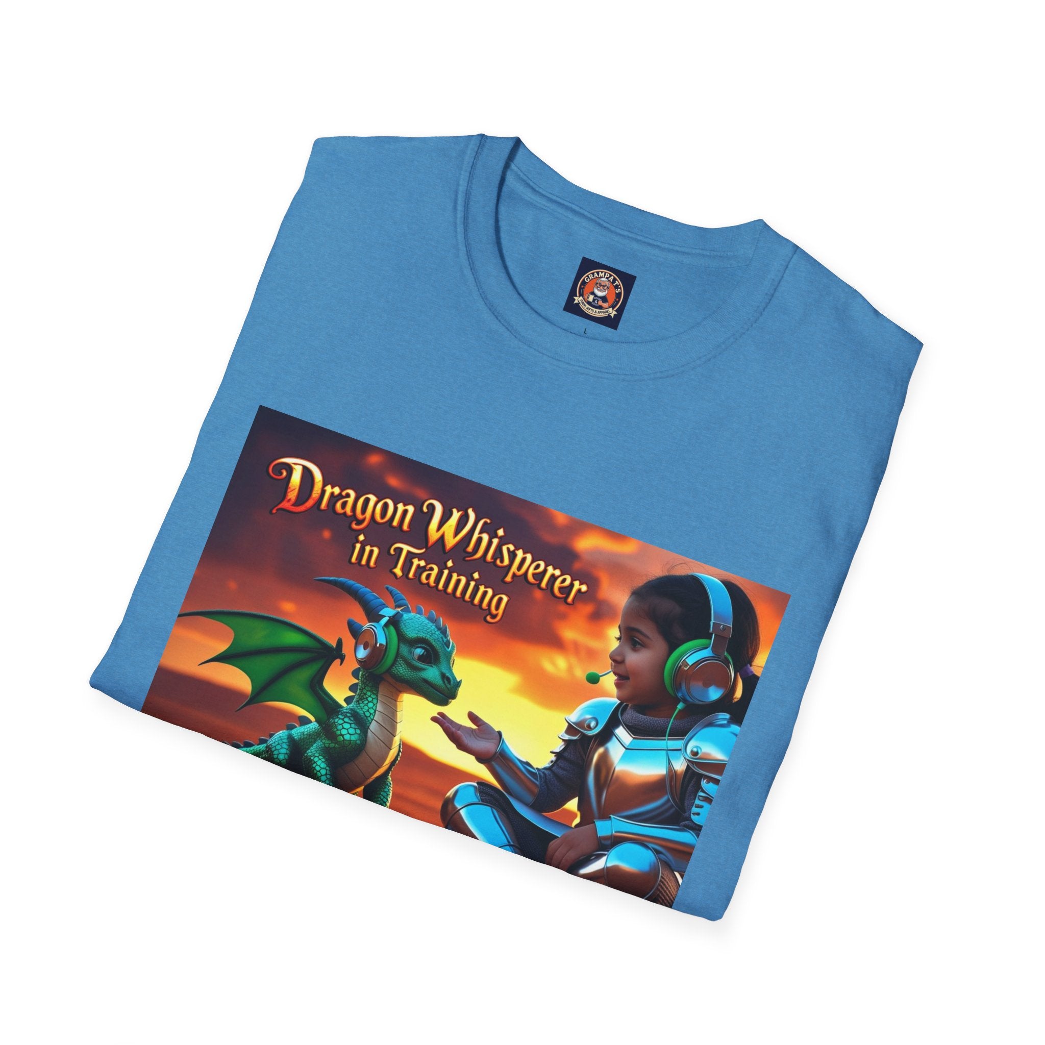 Funny Dragon Whisperer Unisex Softstyle T-Shirt | Fantasy Apparel, Gift for Dragon Lovers, Kids & Adults, Birthday Present, Magical Vibe