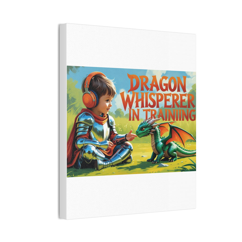 Dragon Whisperer Canvas Print, Playroom Decor, Childrens Wall Art, Fantasy Kids Room, Dragon Lover Gift, Adventure Art, Kid's Room Decor