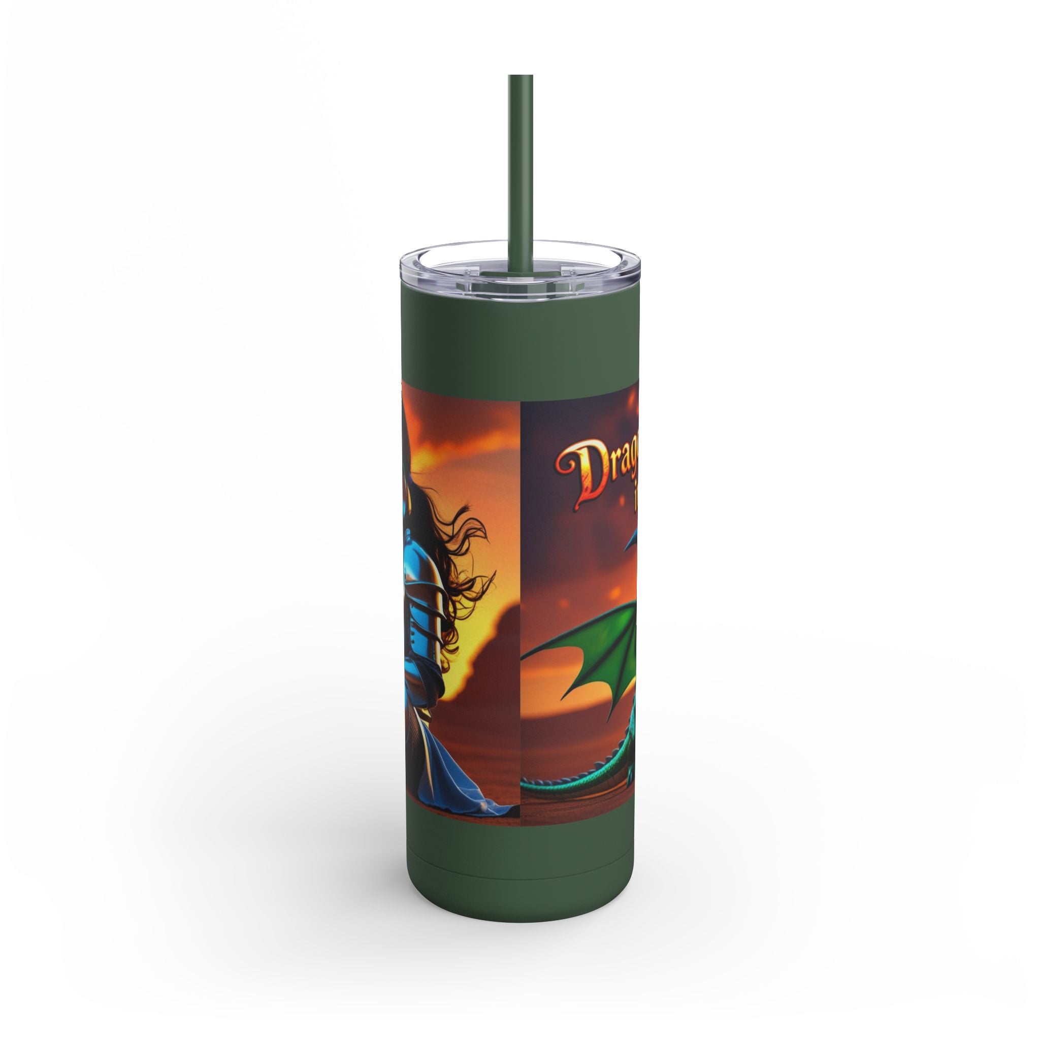 Grampa T’s “Dragon Whisperer Fuel” Matte Tumbler – 20oz Travel Mug for Young Beast Tamers & Fantasy Fanatics | Epic Gift for Kids, Dreamers & Dragon Lovers
