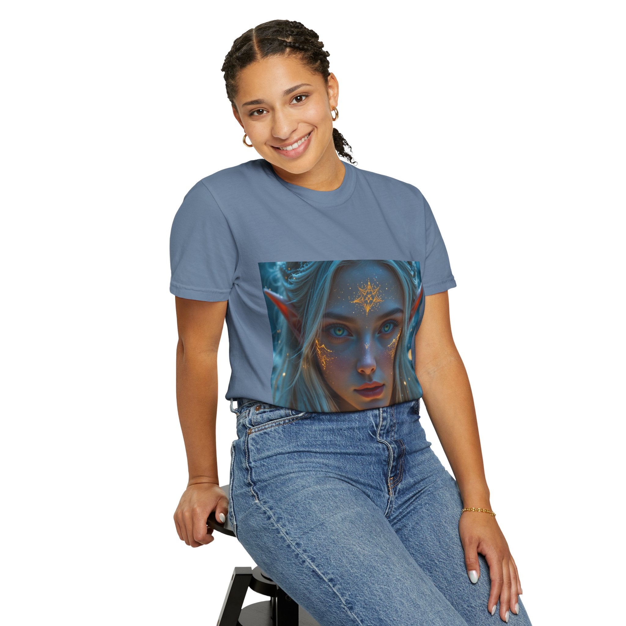 Fantasy-Inspired Elf Princess Unisex T-Shirt, Boho Style Tee for Art Lovers, Gift for Creatives, Dreamy Aesthetic Shirt, Unique Fan Merchandise