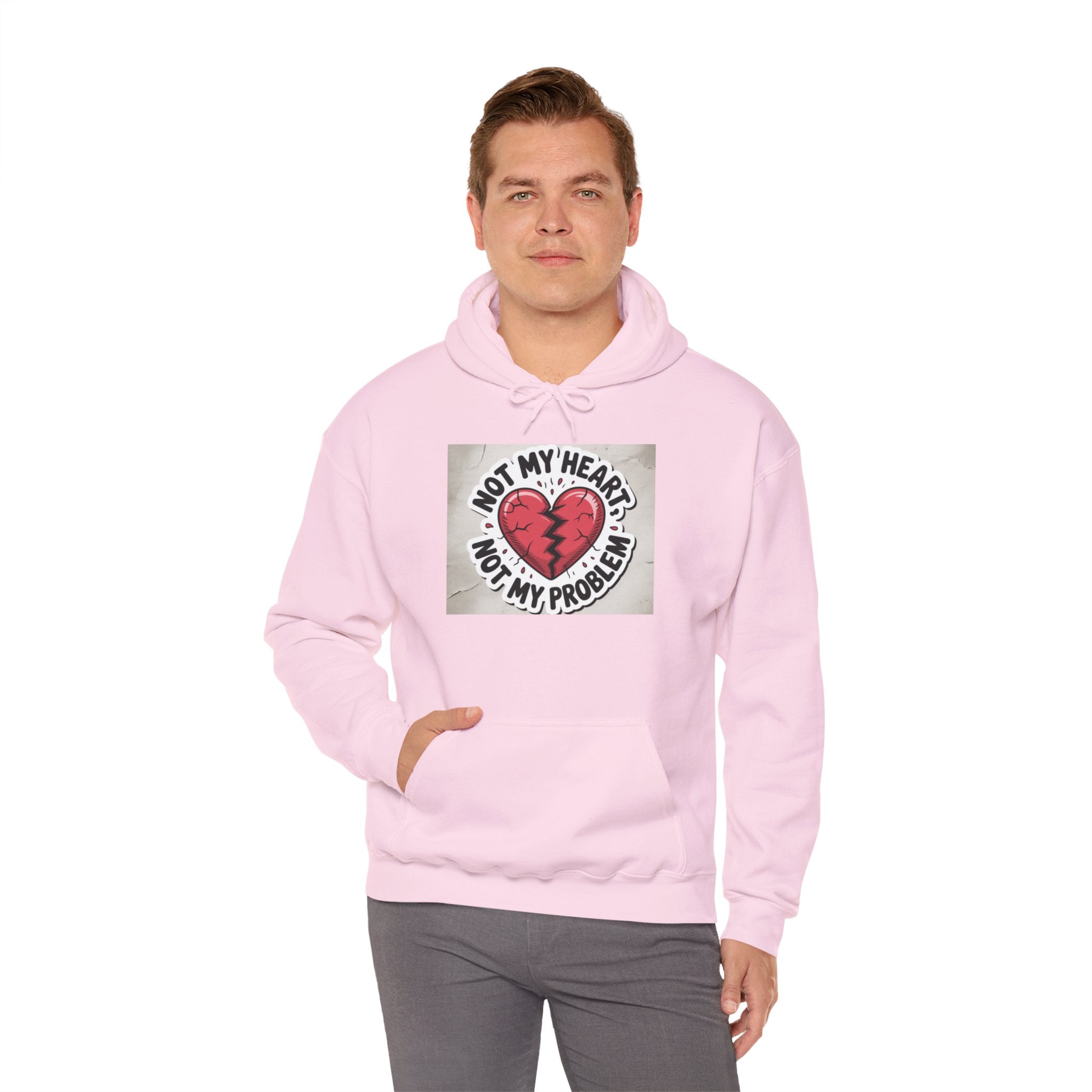 Heartbreak Humor Hoodie, Unisex Hooded Sweatshirt, Funny Gift, Self-Care Apparel, Valentine's Day, Casual Wear, Trendy Fashion