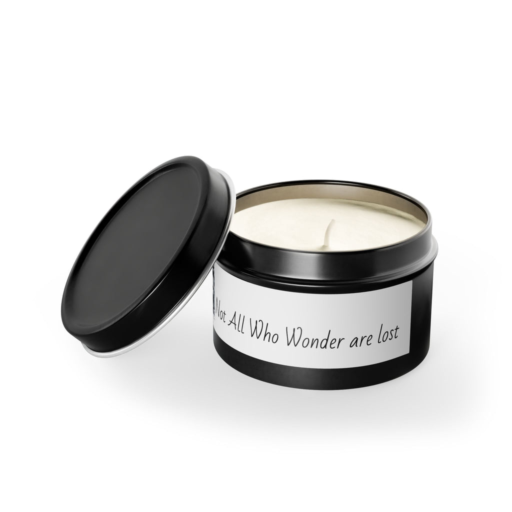 Inspirational Tin Candles - "Not All Who Wonder Are Lost" - Travel Lovers Gift, Home Decor, Aromatic Relaxation, Adventure Decor, Unique
