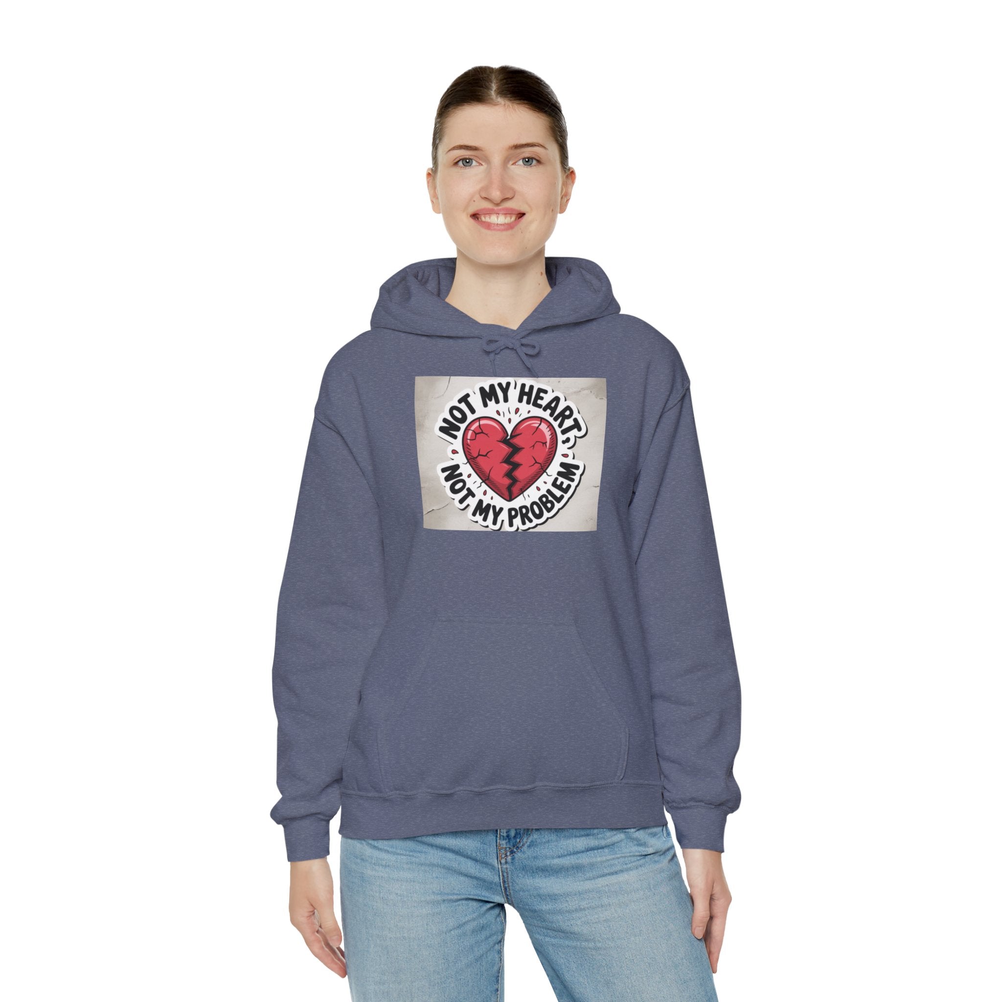 Heartbreak Humor Hoodie, Unisex Hooded Sweatshirt, Funny Gift, Self-Care Apparel, Valentine's Day, Casual Wear, Trendy Fashion