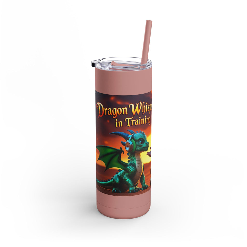 Grampa T’s “Dragon Whisperer Fuel” Matte Tumbler – 20oz Travel Mug for Young Beast Tamers & Fantasy Fanatics | Epic Gift for Kids, Dreamers & Dragon Lovers