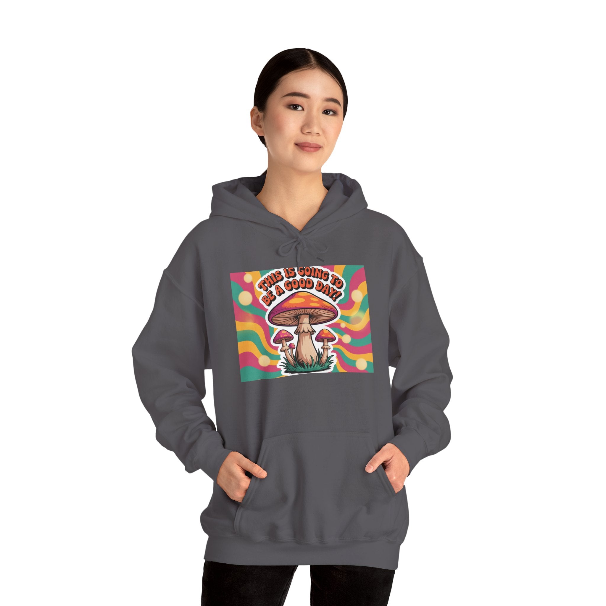Groovy Mushroom Hoodie - Psychedelic Sweatshirt for Festivals, Cozy Gift for Nature Lovers, Unisex Pull-over for Good Vibes