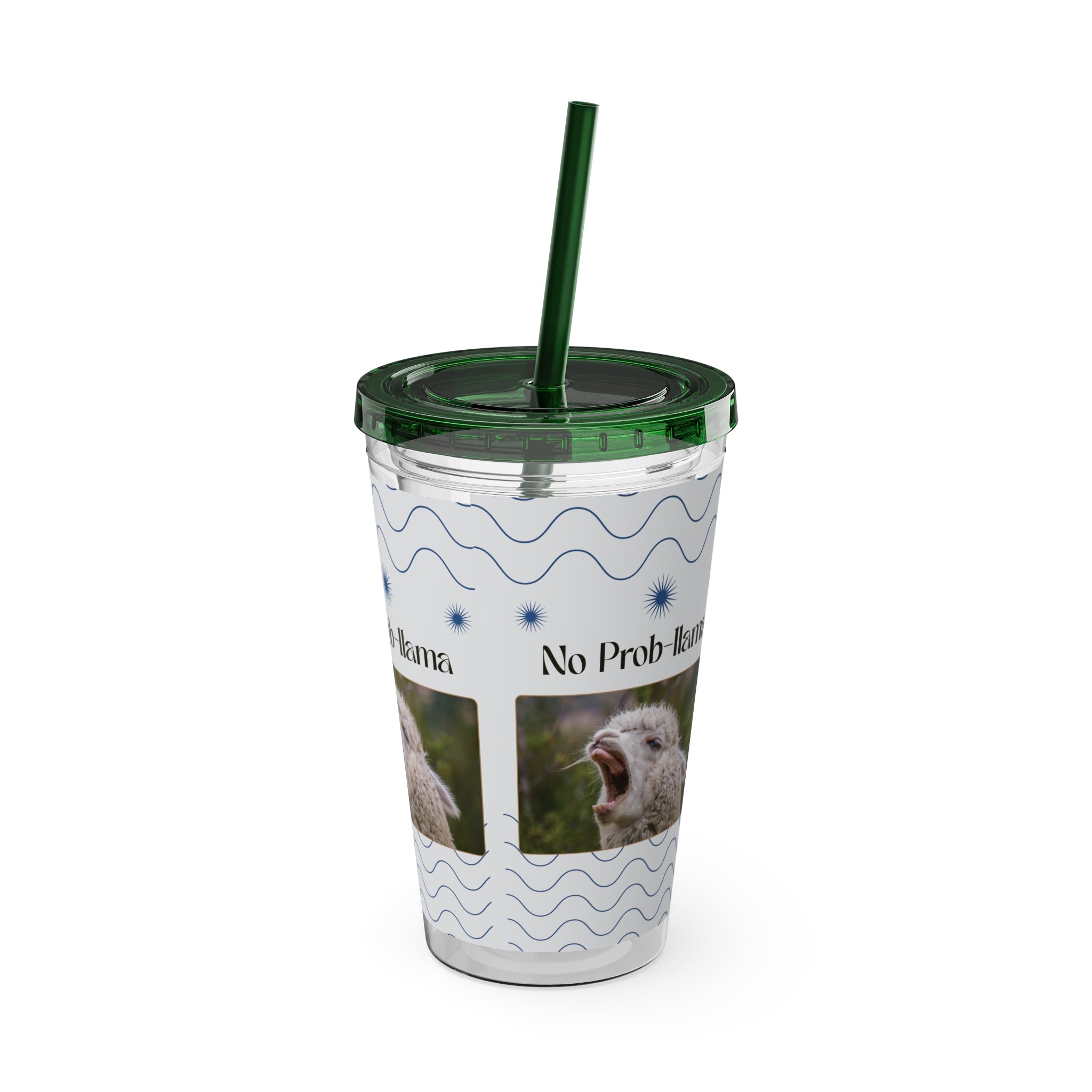 Tumbler Cup - &quot;No Prob-Llama&quot; Graphic 16oz Sunsplash Travel Cup