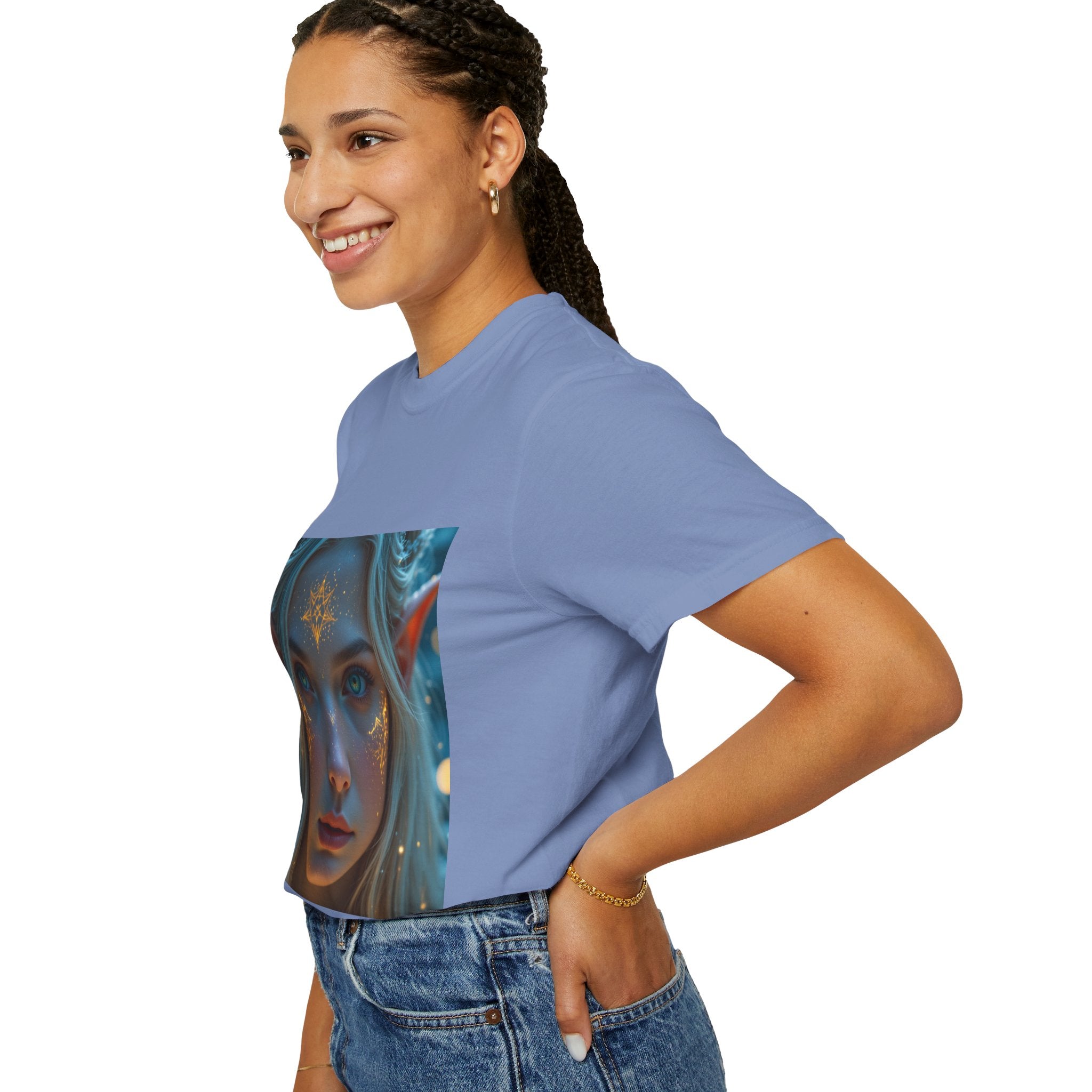 Fantasy-Inspired Elf Princess Unisex T-Shirt, Boho Style Tee for Art Lovers, Gift for Creatives, Dreamy Aesthetic Shirt, Unique Fan Merchandise