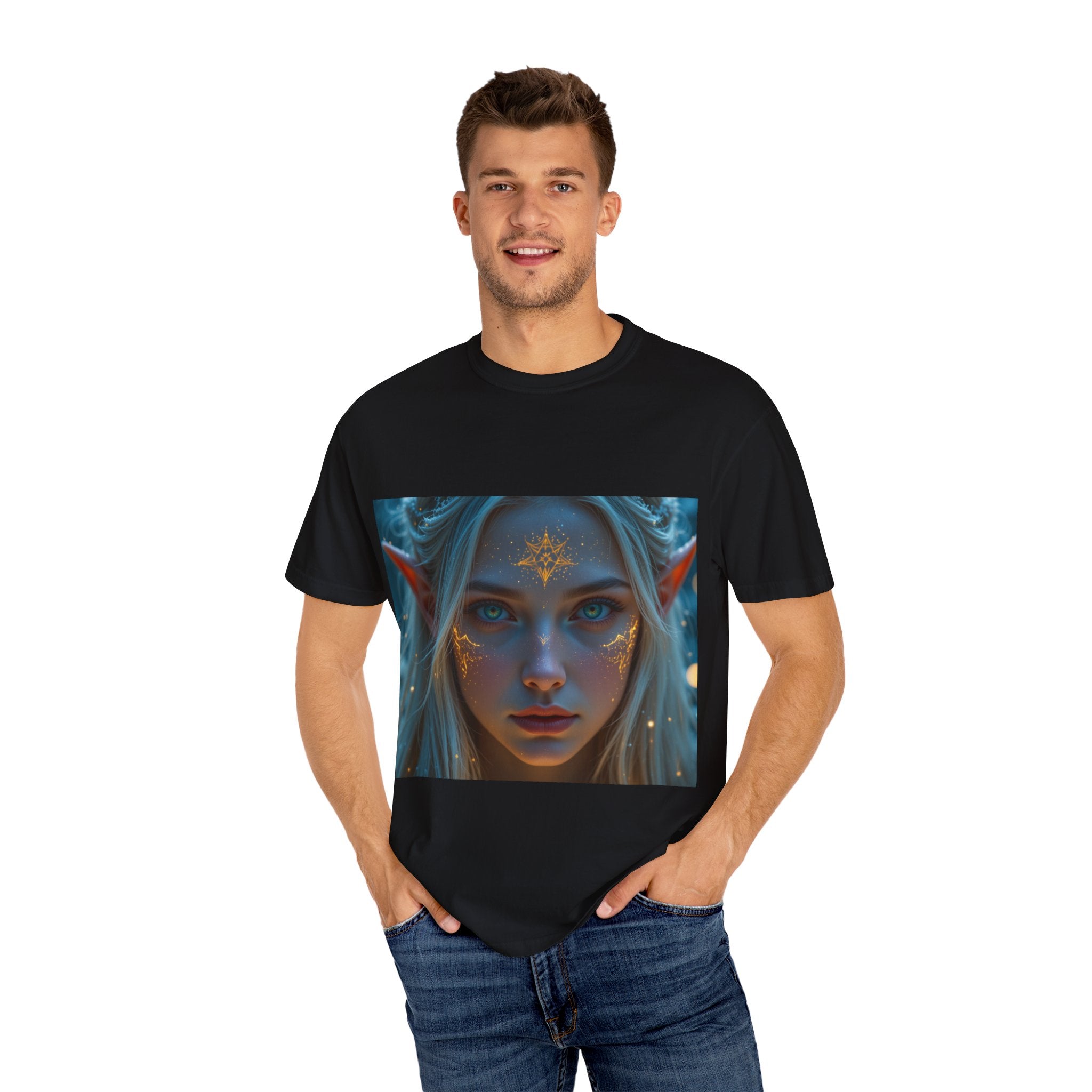 Fantasy-Inspired Elf Princess Unisex T-Shirt, Boho Style Tee for Art Lovers, Gift for Creatives, Dreamy Aesthetic Shirt, Unique Fan Merchandise