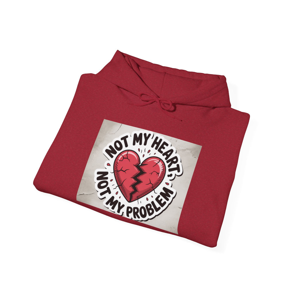 Heartbreak Humor Hoodie, Unisex Hooded Sweatshirt, Funny Gift, Self-Care Apparel, Valentine's Day, Casual Wear, Trendy Fashion