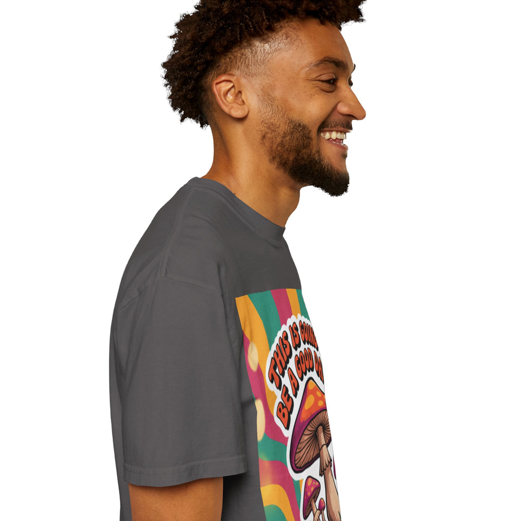 Positive Vibes T-shirt, Retro Mushroom Tee, Unisex Psychedelic Shirt, Gift for Friends, Casual Wear, Summer Essentials