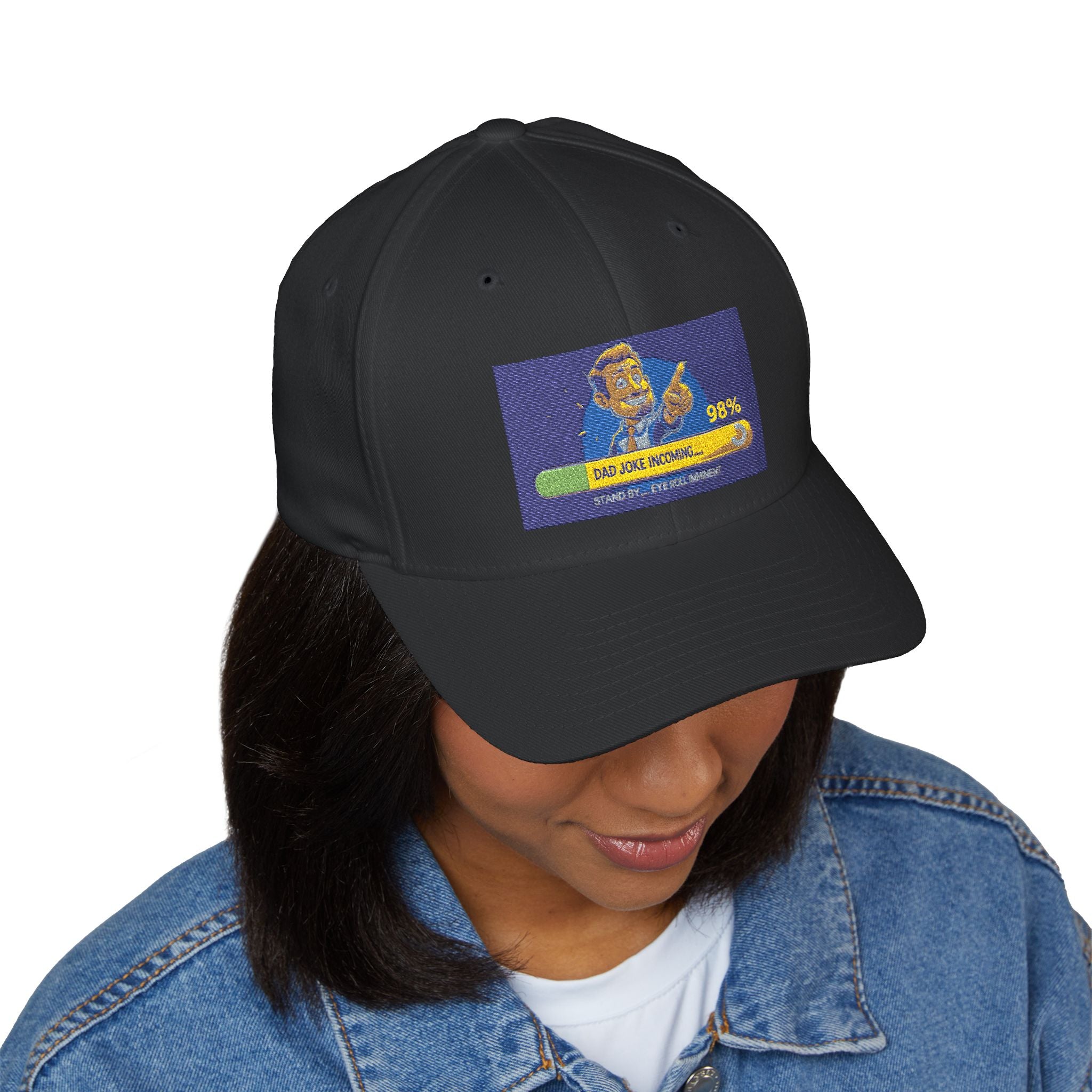 Embroidered Closed-Back Structured Cap - Trendy Apparel for Everyday Wear, Gifts for Him, Casual Style, Summer Accessory, Unique Design