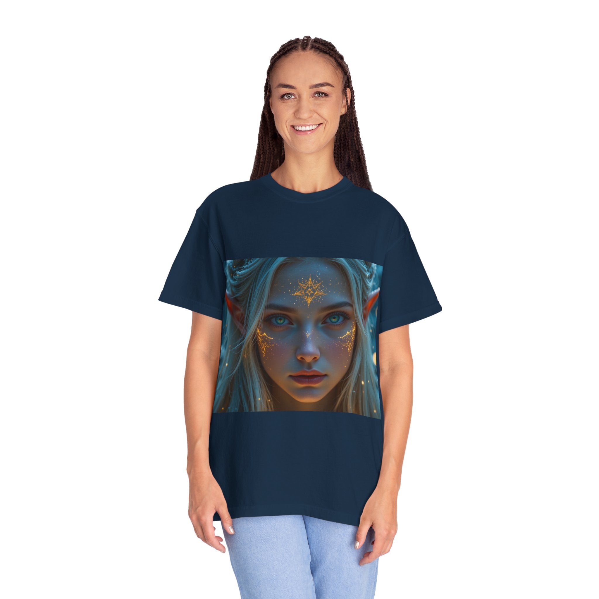Fantasy-Inspired Elf Princess Unisex T-Shirt, Boho Style Tee for Art Lovers, Gift for Creatives, Dreamy Aesthetic Shirt, Unique Fan Merchandise