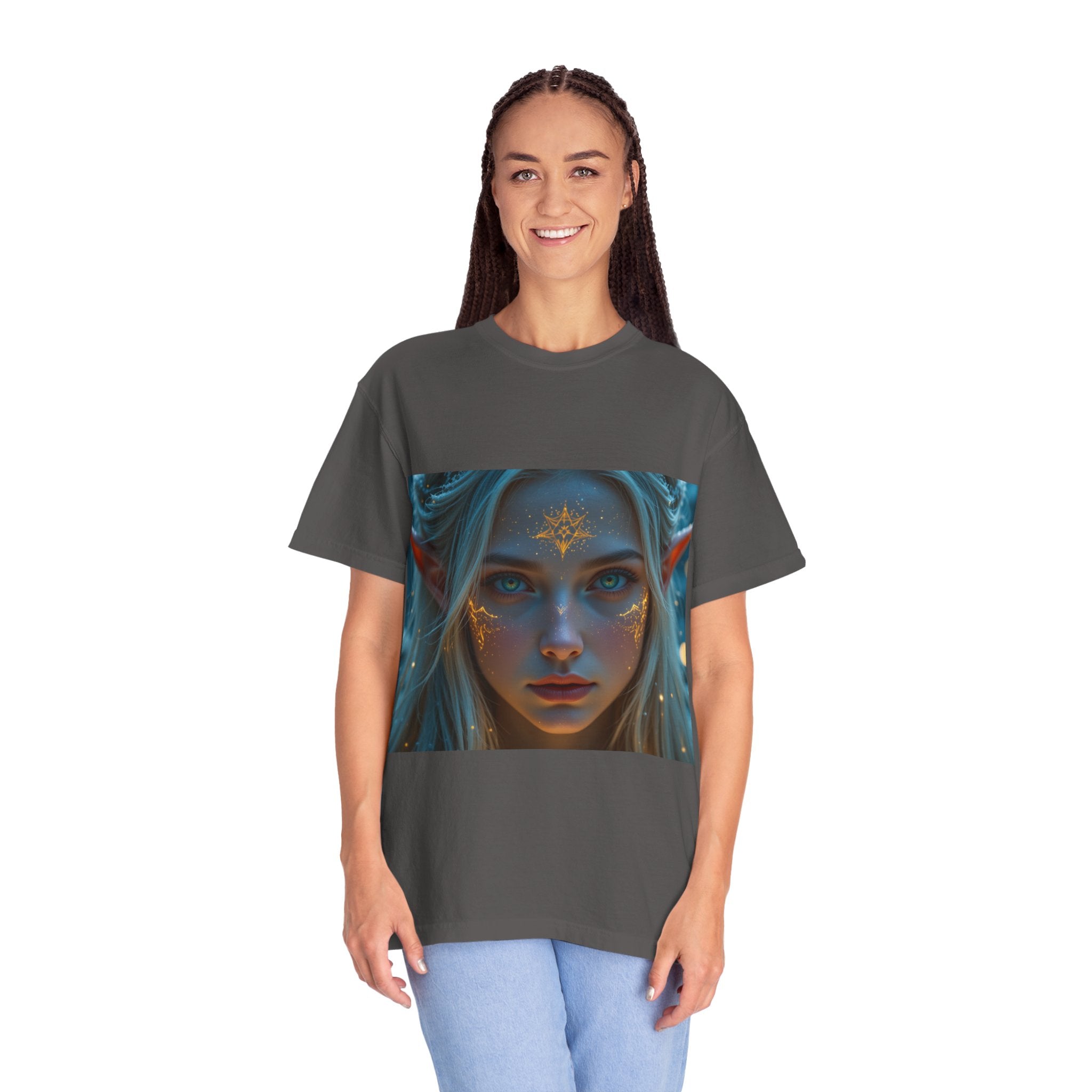 Fantasy-Inspired Elf Princess Unisex T-Shirt, Boho Style Tee for Art Lovers, Gift for Creatives, Dreamy Aesthetic Shirt, Unique Fan Merchandise