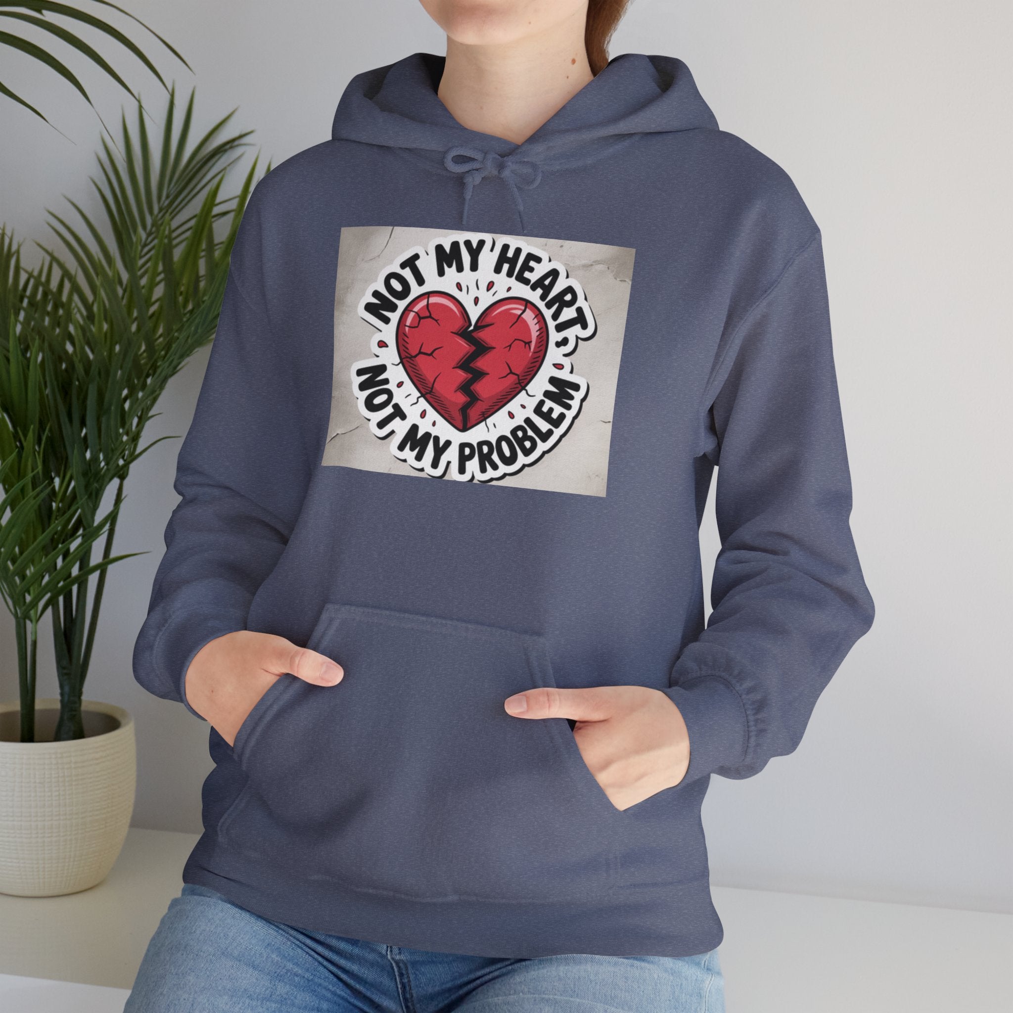 Heartbreak Humor Hoodie, Unisex Hooded Sweatshirt, Funny Gift, Self-Care Apparel, Valentine's Day, Casual Wear, Trendy Fashion