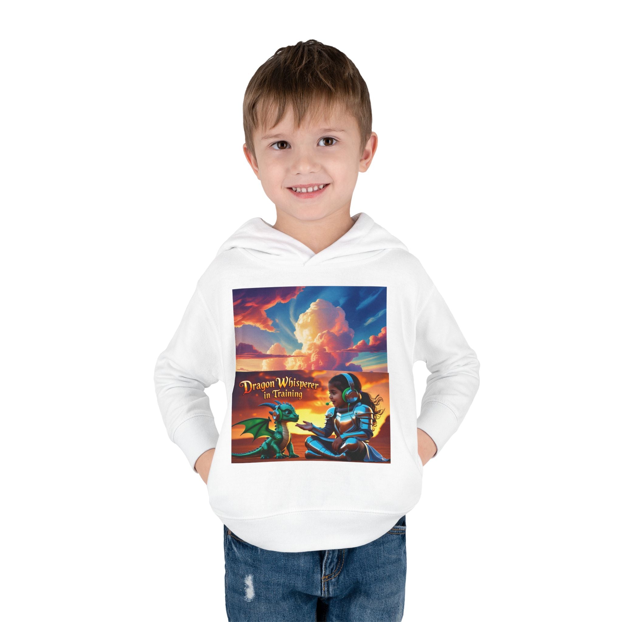 Grampa T’s Toddler Dragon Hoodie – “Dragon Whisperer in Training” Fleece | Cozy Fun Gift for Toddlers, Young Dreamers & Birthday Boys/Girls!