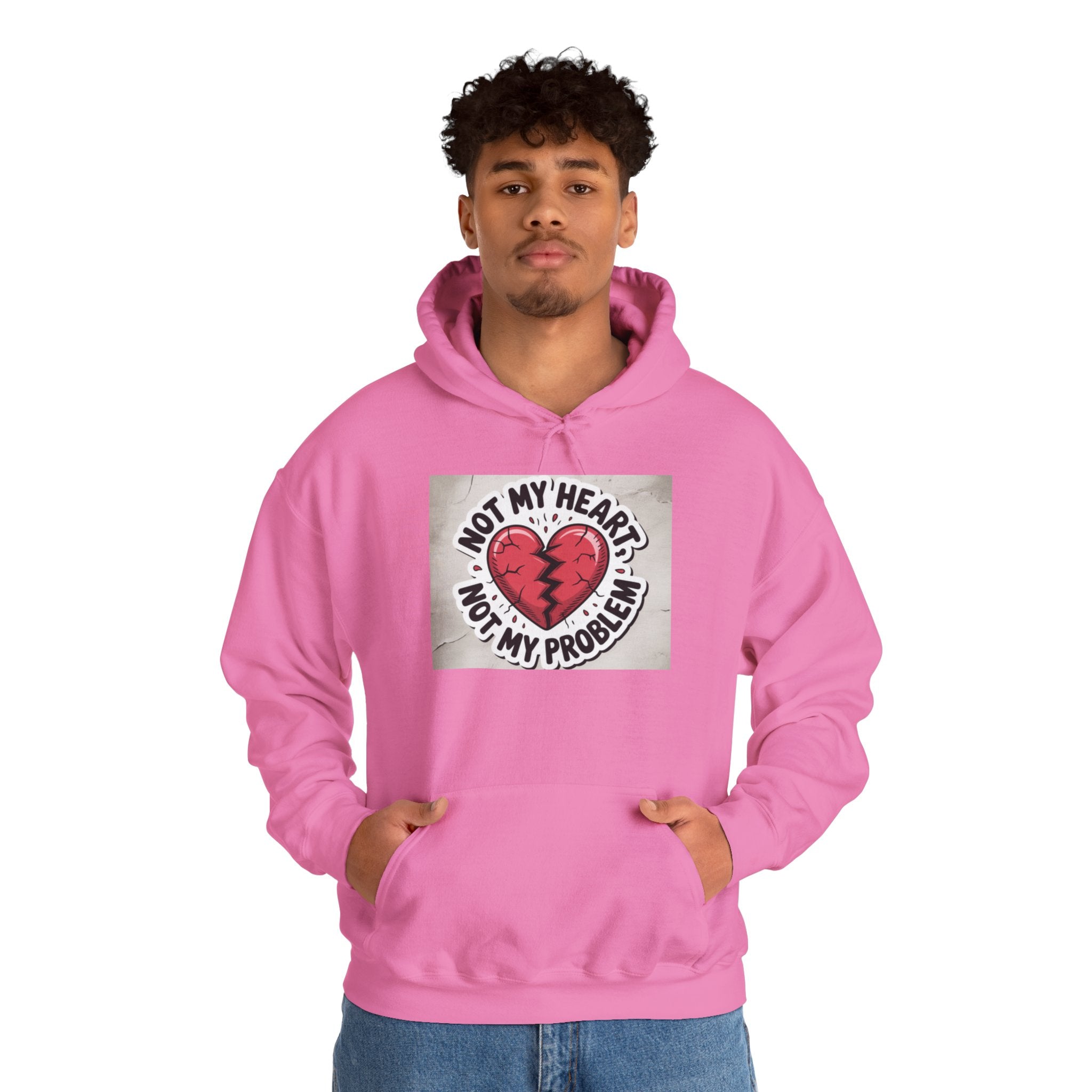 Heartbreak Humor Hoodie, Unisex Hooded Sweatshirt, Funny Gift, Self-Care Apparel, Valentine's Day, Casual Wear, Trendy Fashion