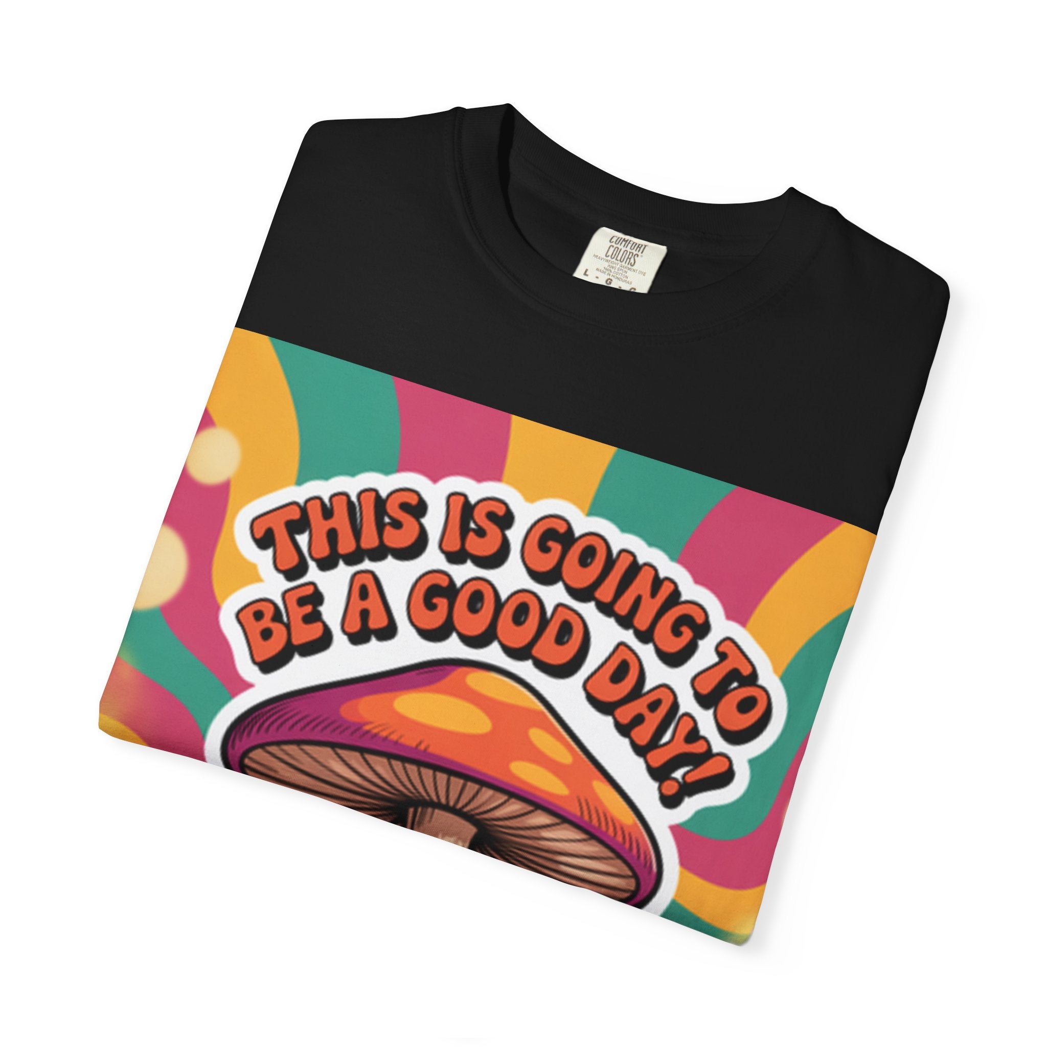 Positive Vibes T-shirt, Retro Mushroom Tee, Unisex Psychedelic Shirt, Gift for Friends, Casual Wear, Summer Essentials