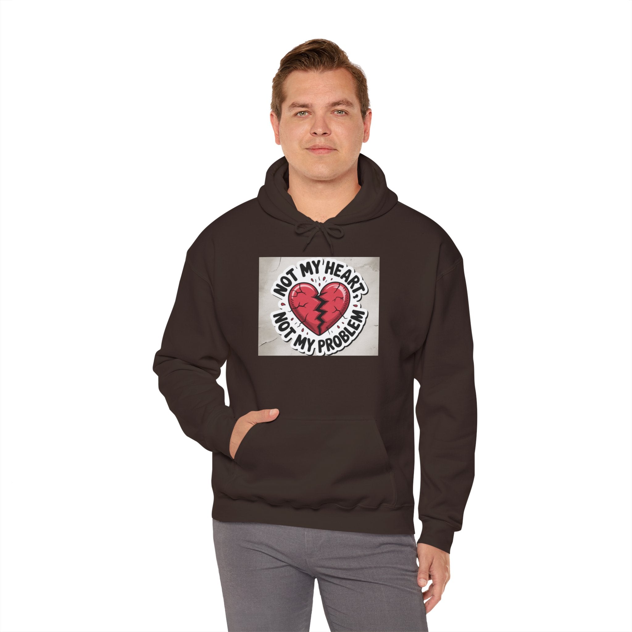 Heartbreak Humor Hoodie, Unisex Hooded Sweatshirt, Funny Gift, Self-Care Apparel, Valentine's Day, Casual Wear, Trendy Fashion