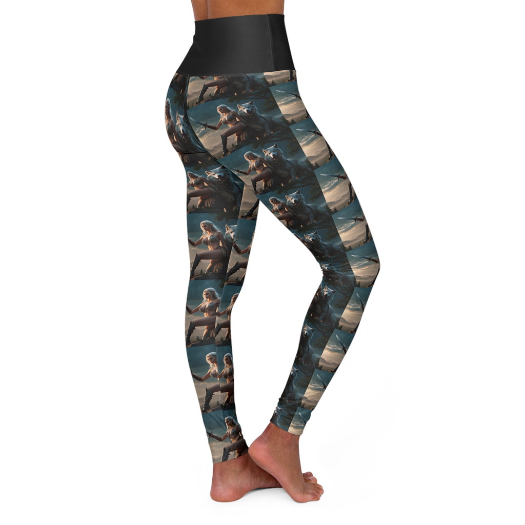 High Waisted Elf/Wolf Yoga Leggings | Fitness Leggings for Women, Comfortable Workout Gear, Stylish Gym Wear, Perfect for Yoga and Fitness Classes