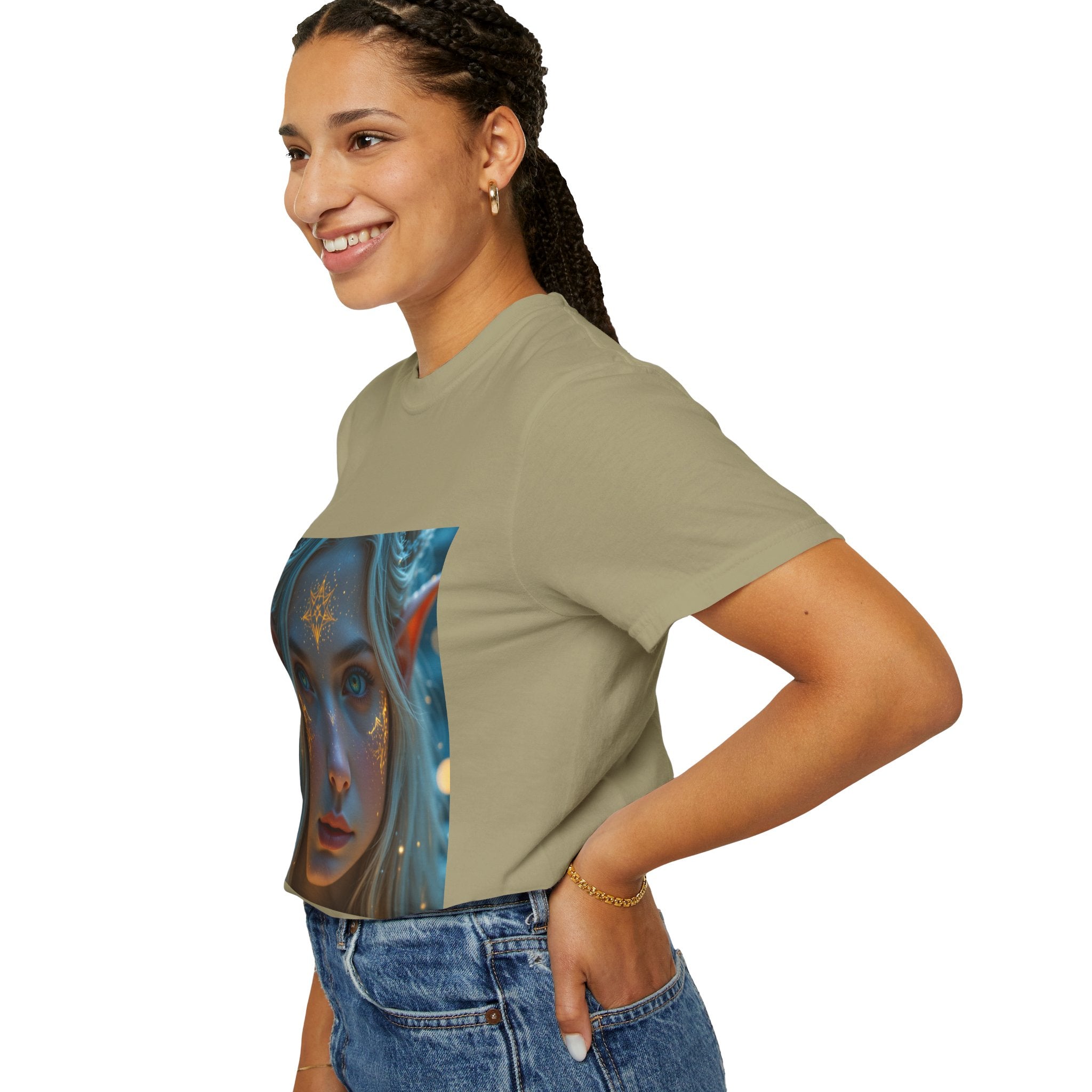 Fantasy-Inspired Elf Princess Unisex T-Shirt, Boho Style Tee for Art Lovers, Gift for Creatives, Dreamy Aesthetic Shirt, Unique Fan Merchandise