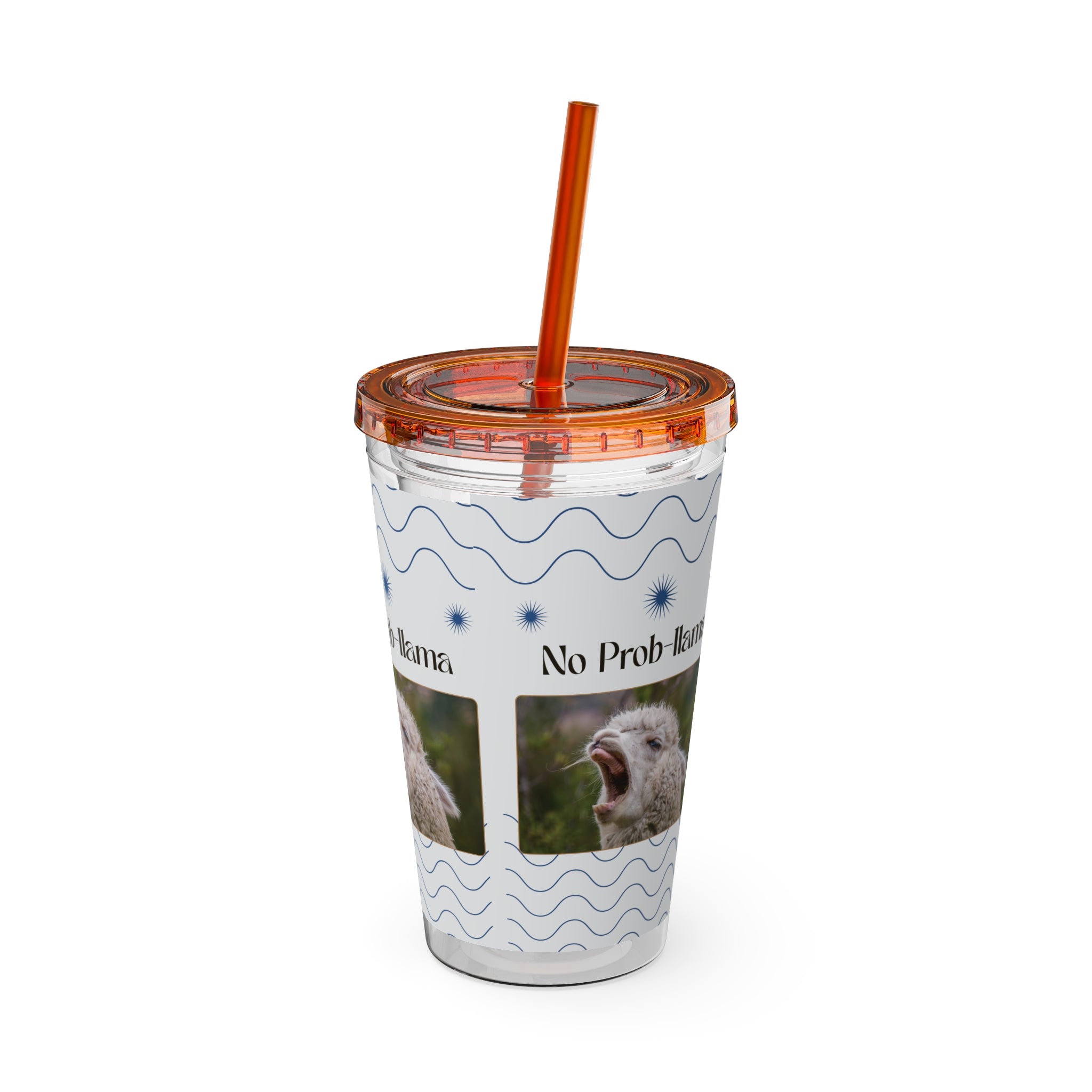 Tumbler Cup - &quot;No Prob-Llama&quot; Graphic 16oz Sunsplash Travel Cup