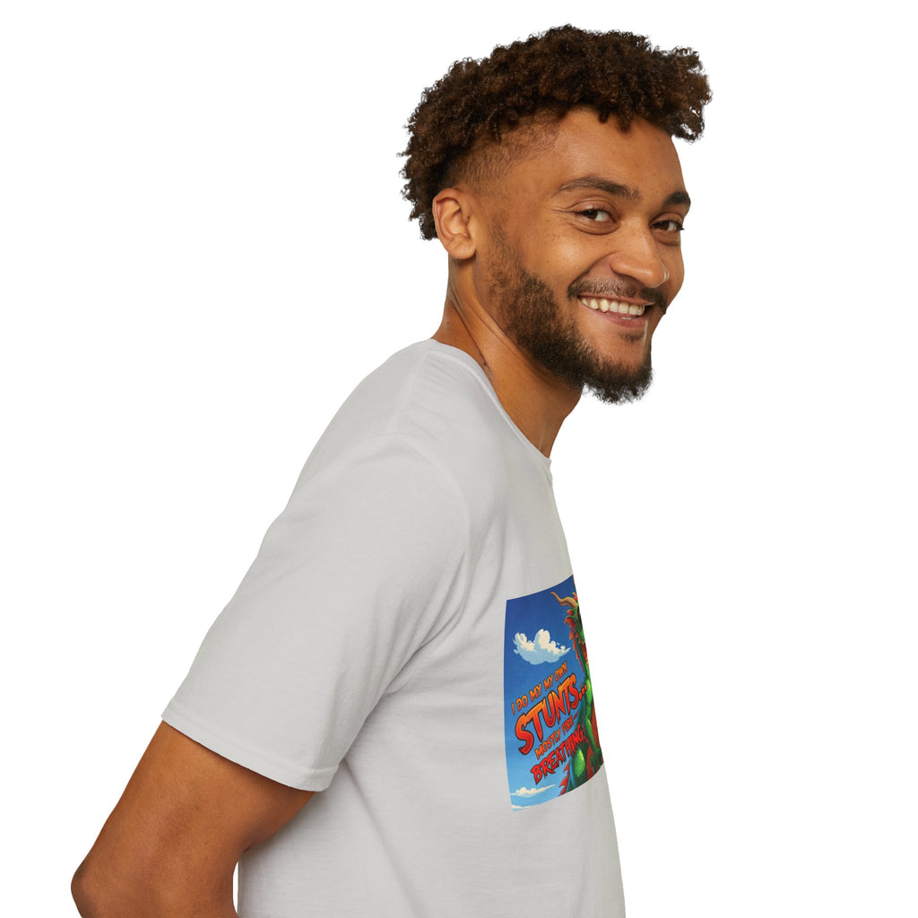 Funny Fire-Breathing Dragon T-Shirt | Fantasy Graphic Tee for Kids and Adults, Unisex Softstyle T-Shirt, Casual Wear, Game Night Apparel, [...]