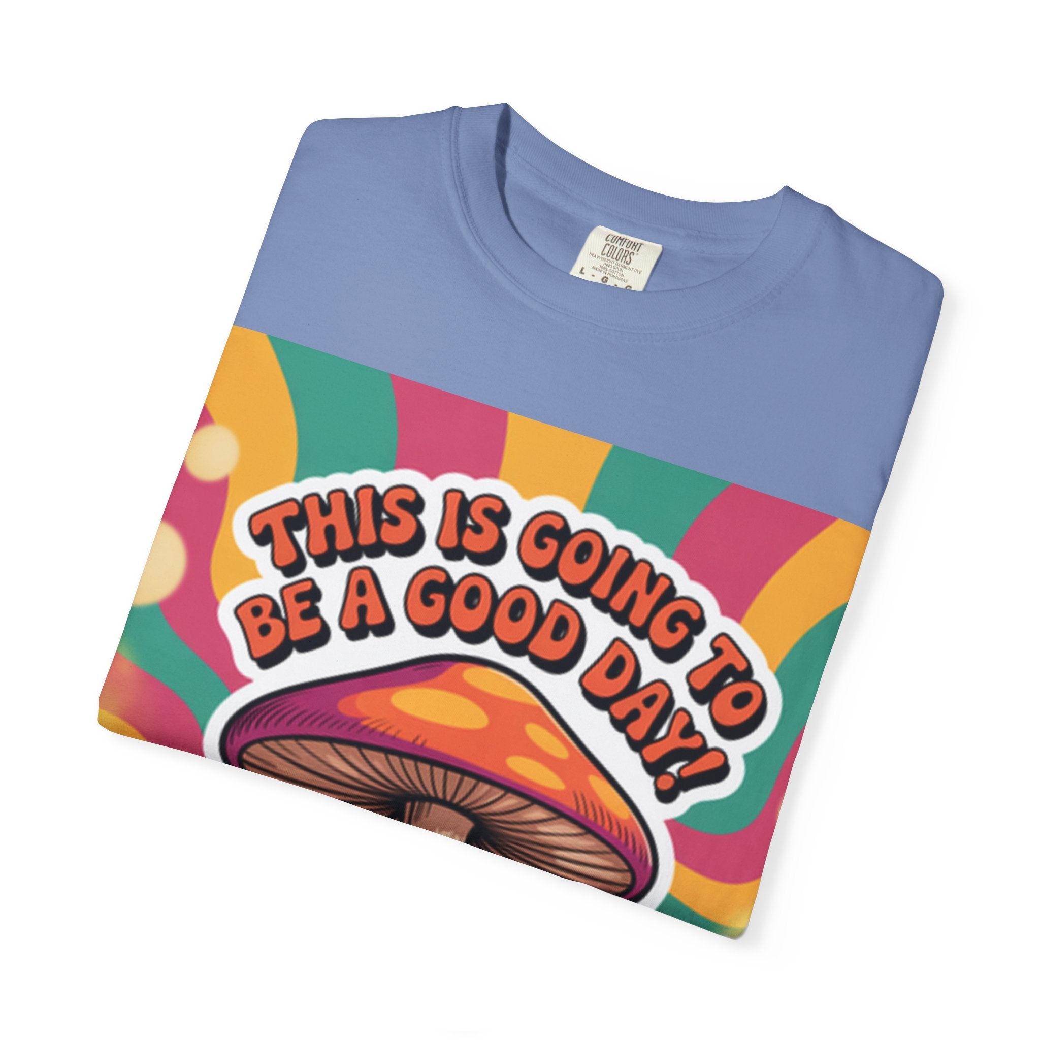 Positive Vibes T-shirt, Retro Mushroom Tee, Unisex Psychedelic Shirt, Gift for Friends, Casual Wear, Summer Essentials