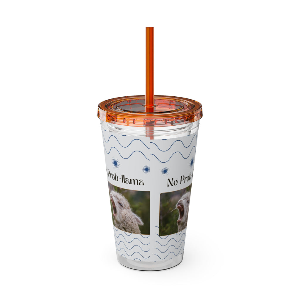 Tumbler Cup - &quot;No Prob-Llama&quot; Graphic 16oz Sunsplash Travel Cup