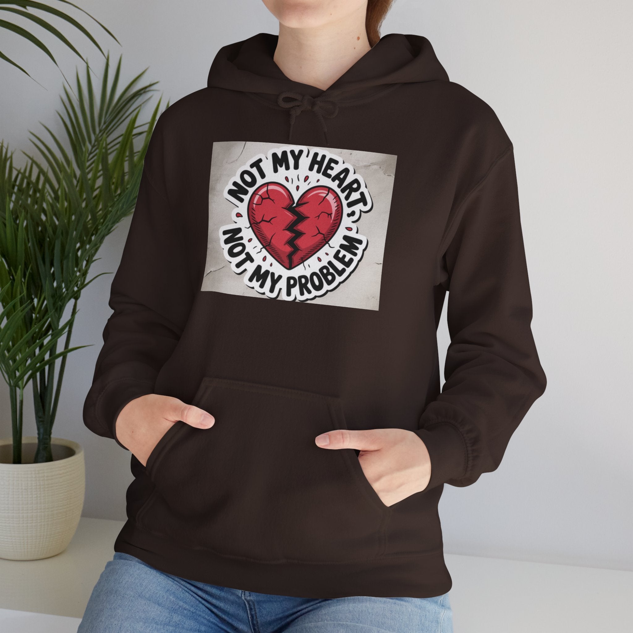 Heartbreak Humor Hoodie, Unisex Hooded Sweatshirt, Funny Gift, Self-Care Apparel, Valentine's Day, Casual Wear, Trendy Fashion
