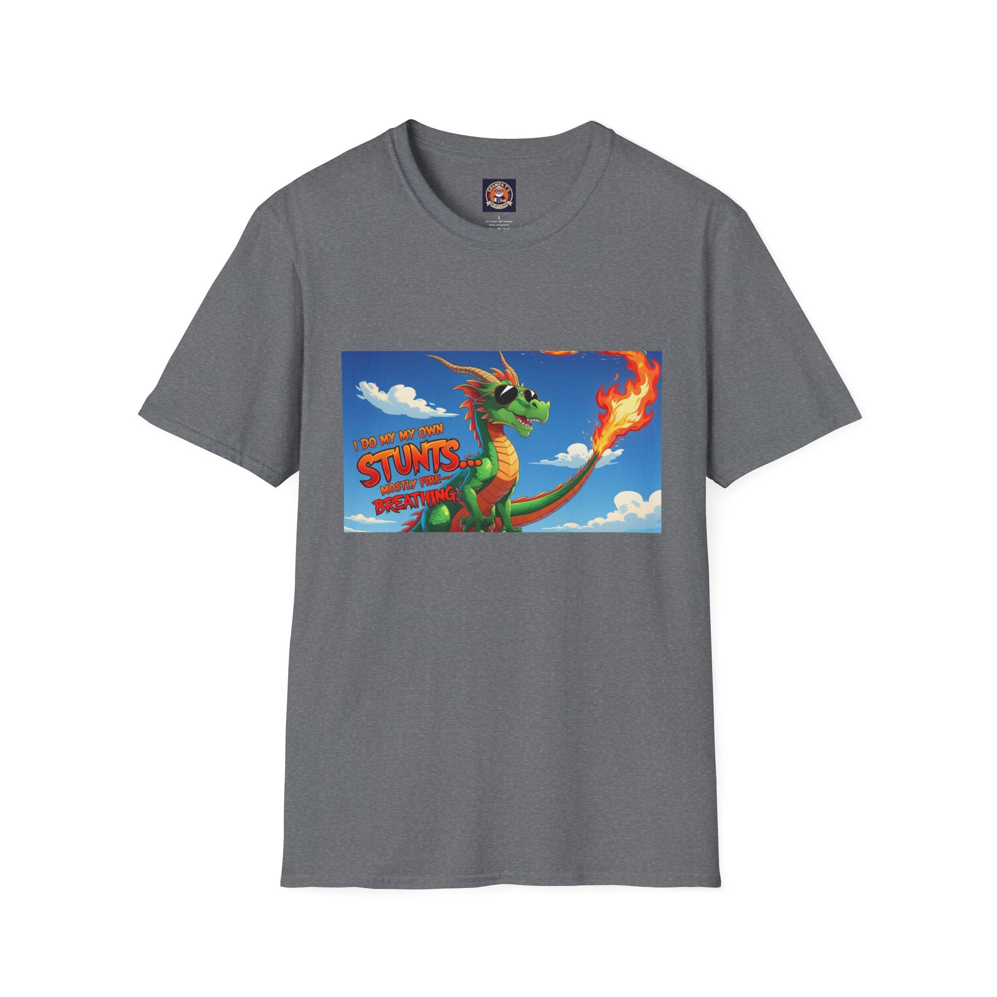 Funny Fire-Breathing Dragon T-Shirt | Fantasy Graphic Tee for Kids and Adults, Unisex Softstyle T-Shirt, Casual Wear, Game Night Apparel, [...]