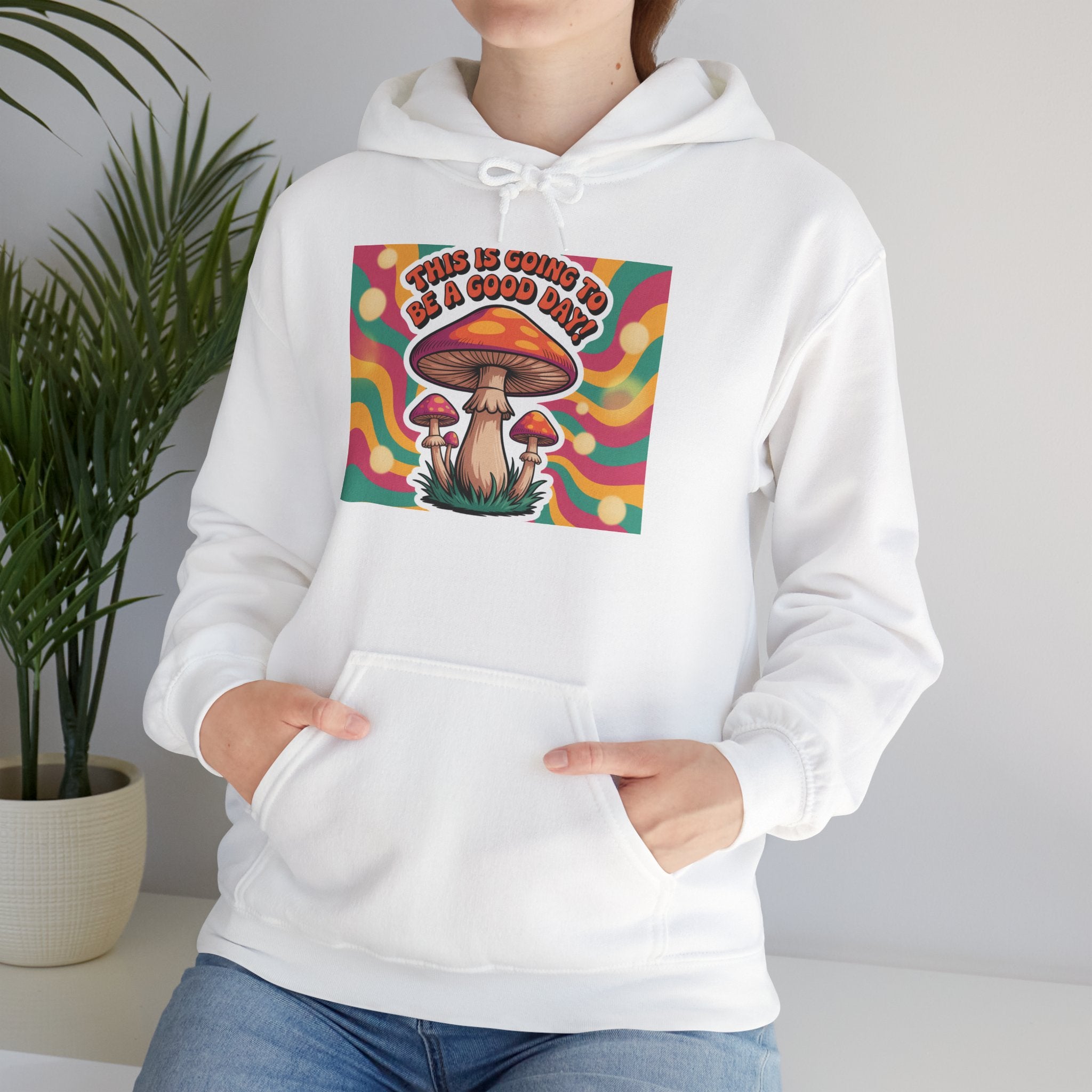 Groovy Mushroom Hoodie - Psychedelic Sweatshirt for Festivals, Cozy Gift for Nature Lovers, Unisex Pull-over for Good Vibes