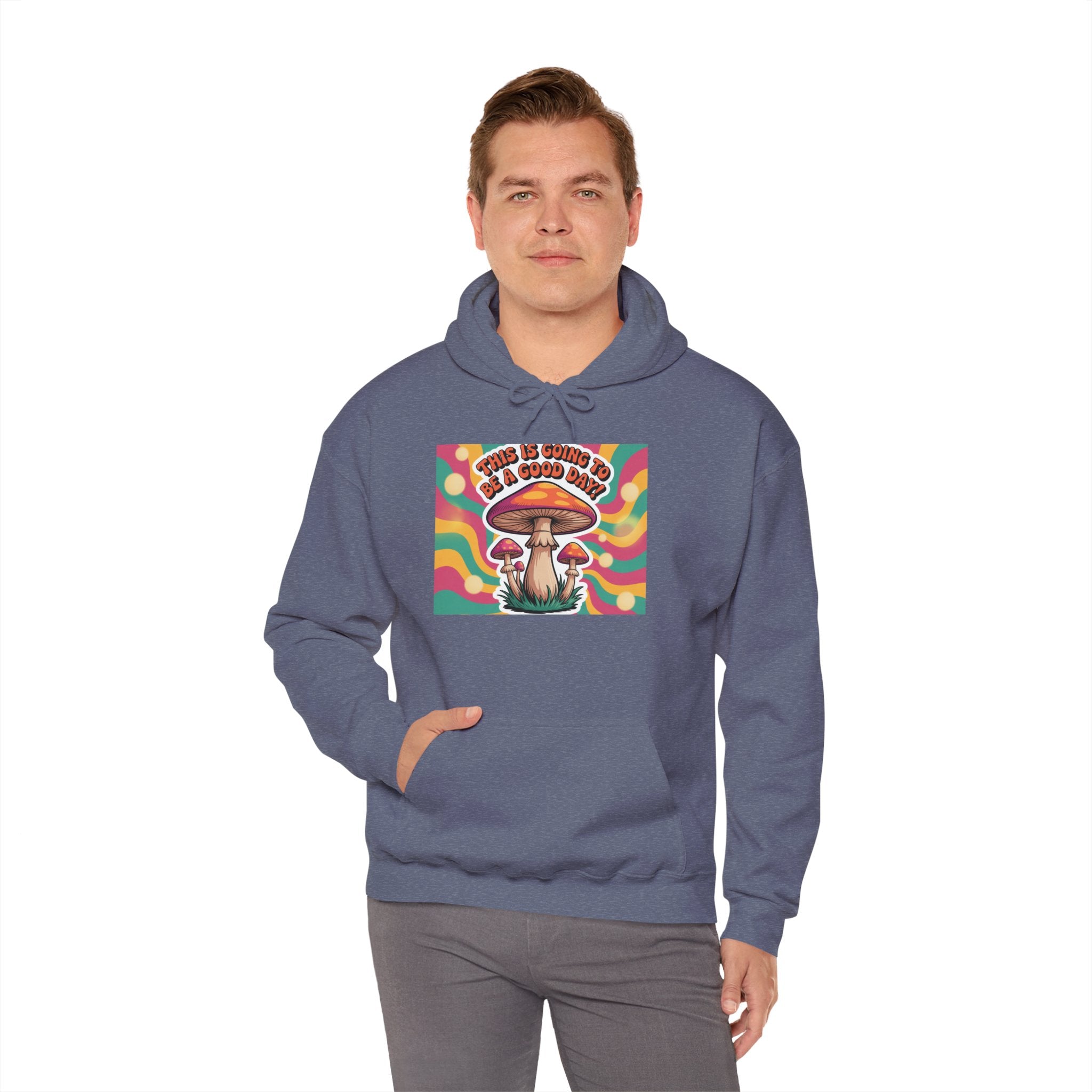 Groovy Mushroom Hoodie - Psychedelic Sweatshirt for Festivals, Cozy Gift for Nature Lovers, Unisex Pull-over for Good Vibes