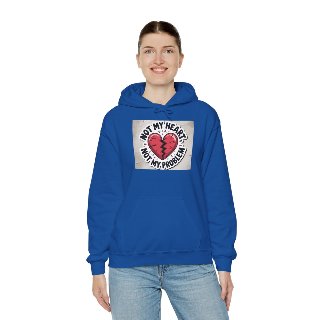 Heartbreak Humor Hoodie, Unisex Hooded Sweatshirt, Funny Gift, Self-Care Apparel, Valentine's Day, Casual Wear, Trendy Fashion
