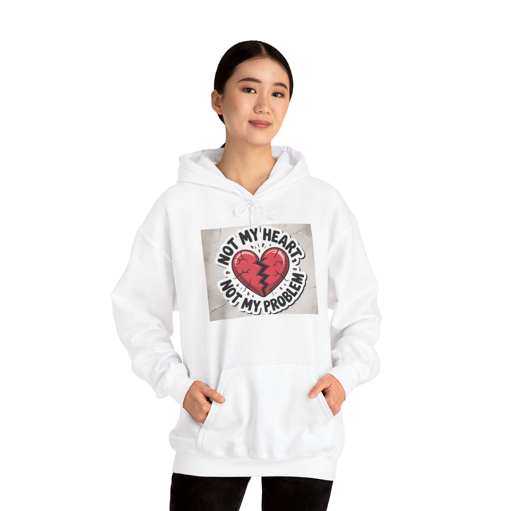 Heartbreak Humor Hoodie, Unisex Hooded Sweatshirt, Funny Gift, Self-Care Apparel, Valentine's Day, Casual Wear, Trendy Fashion
