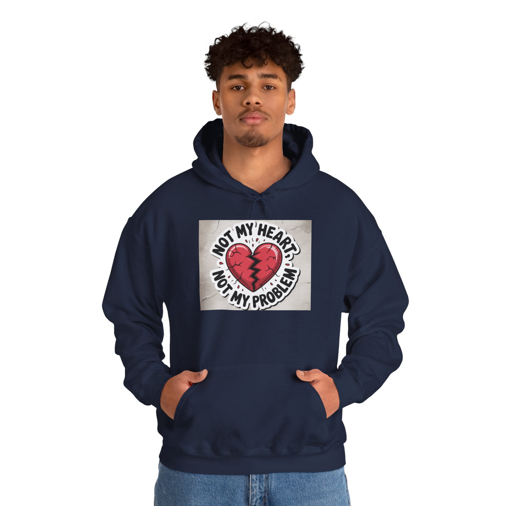 Heartbreak Humor Hoodie, Unisex Hooded Sweatshirt, Funny Gift, Self-Care Apparel, Valentine's Day, Casual Wear, Trendy Fashion