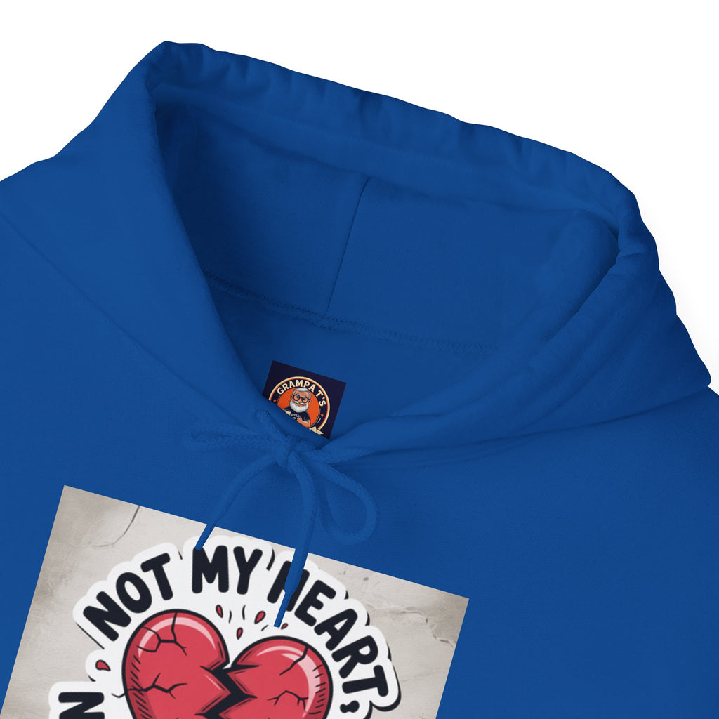 Heartbreak Humor Hoodie, Unisex Hooded Sweatshirt, Funny Gift, Self-Care Apparel, Valentine's Day, Casual Wear, Trendy Fashion