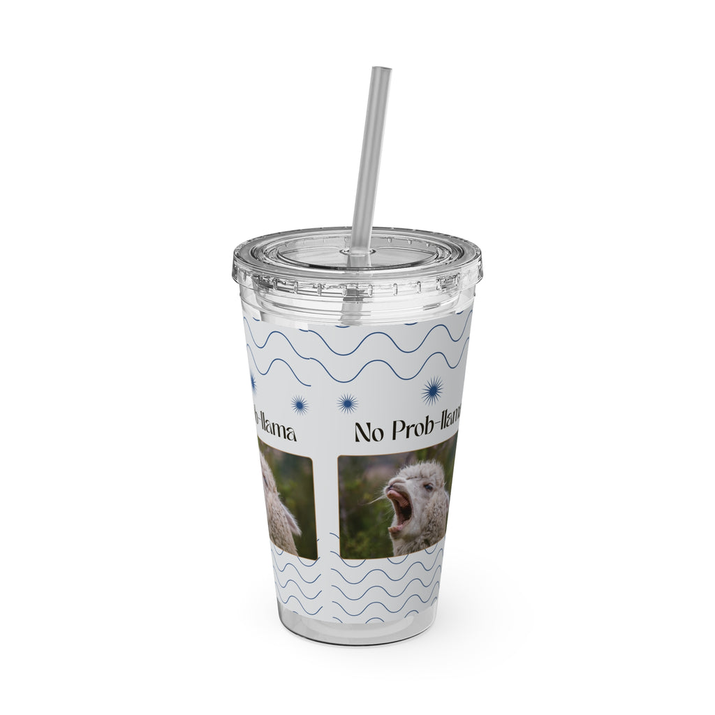 Tumbler Cup - &quot;No Prob-Llama&quot; Graphic 16oz Sunsplash Travel Cup