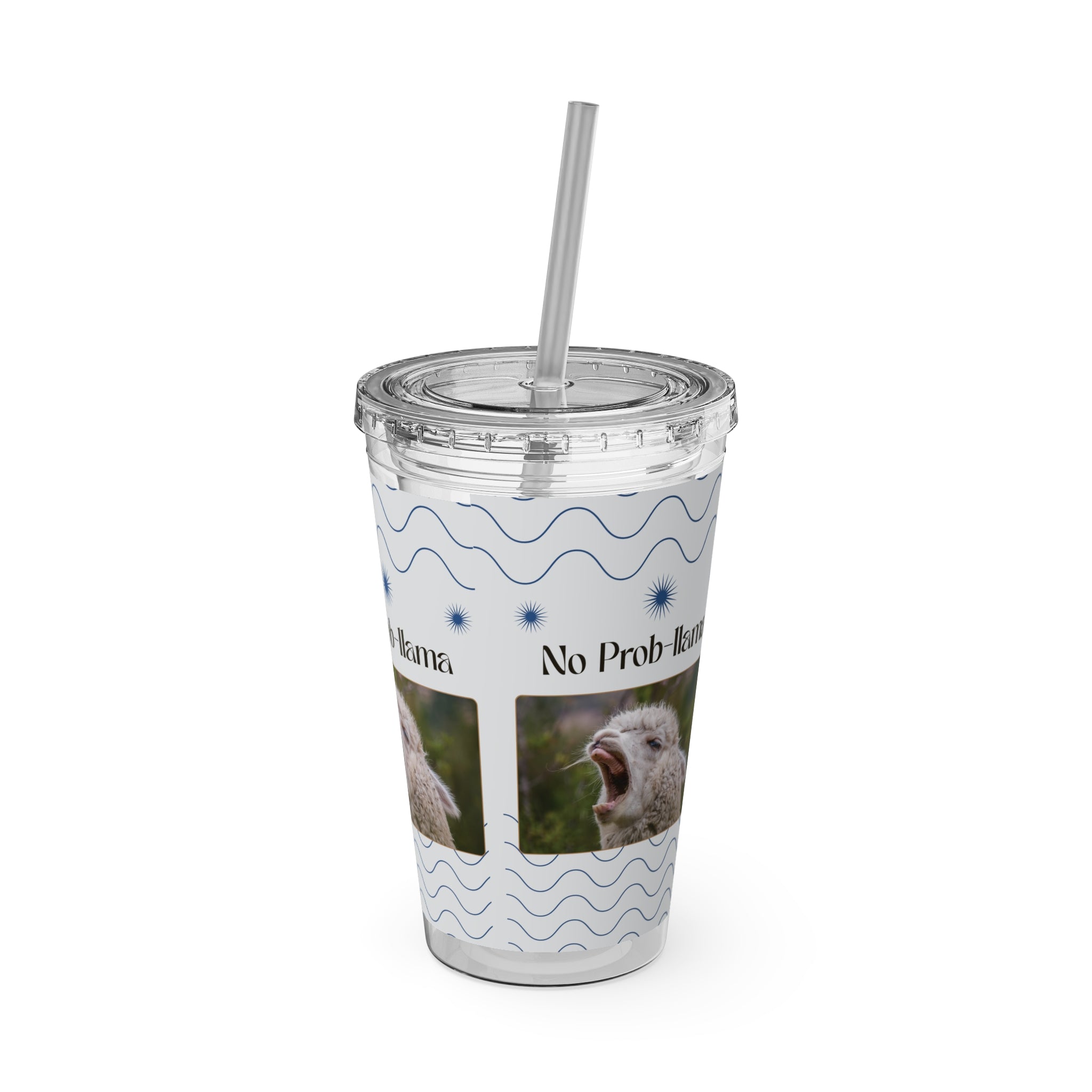 Tumbler Cup - &quot;No Prob-Llama&quot; Graphic 16oz Sunsplash Travel Cup