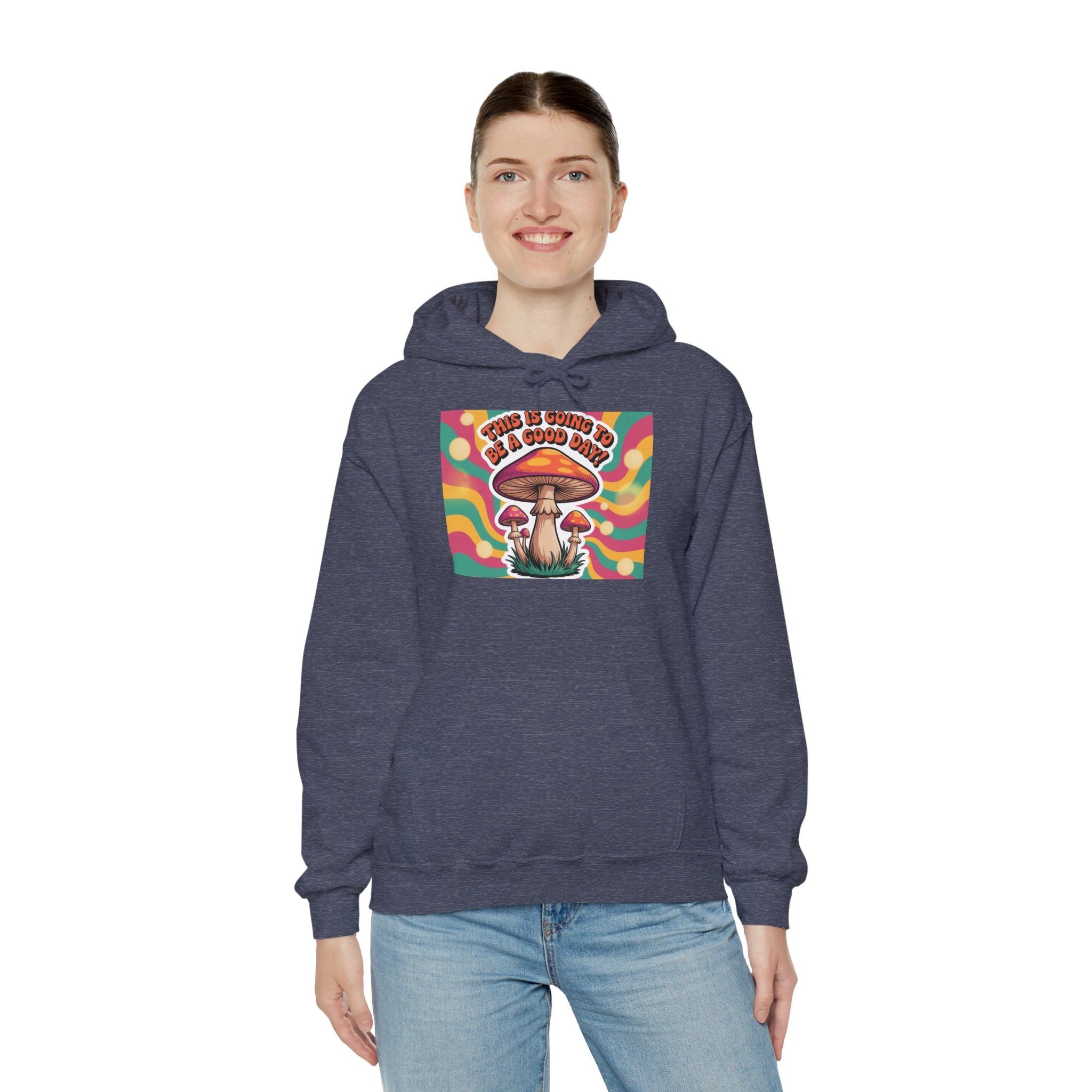 Groovy Mushroom Hoodie - Psychedelic Sweatshirt for Festivals, Cozy Gift for Nature Lovers, Unisex Pull-over for Good Vibes