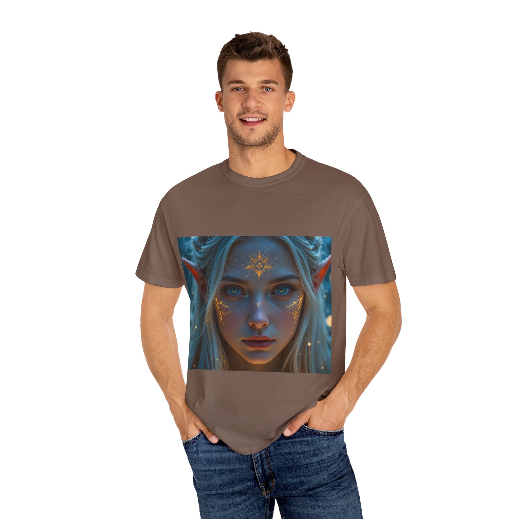 Fantasy-Inspired Elf Princess Unisex T-Shirt, Boho Style Tee for Art Lovers, Gift for Creatives, Dreamy Aesthetic Shirt, Unique Fan Merchandise
