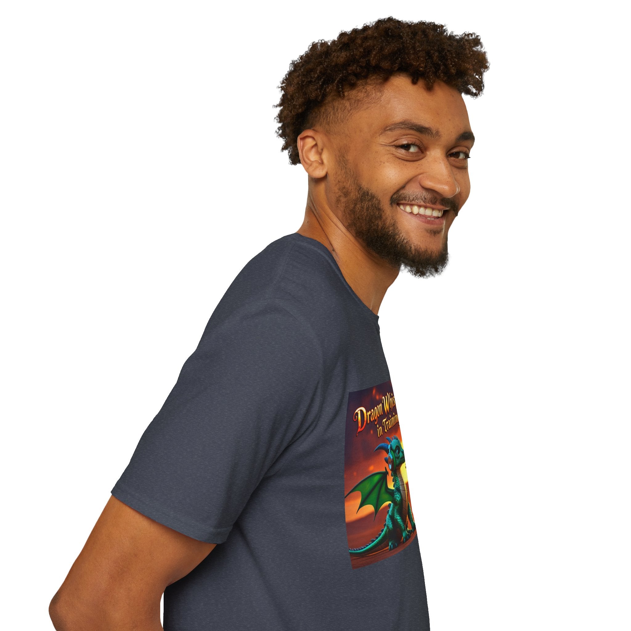 Funny Dragon Whisperer Unisex Softstyle T-Shirt | Fantasy Apparel, Gift for Dragon Lovers, Kids & Adults, Birthday Present, Magical Vibe