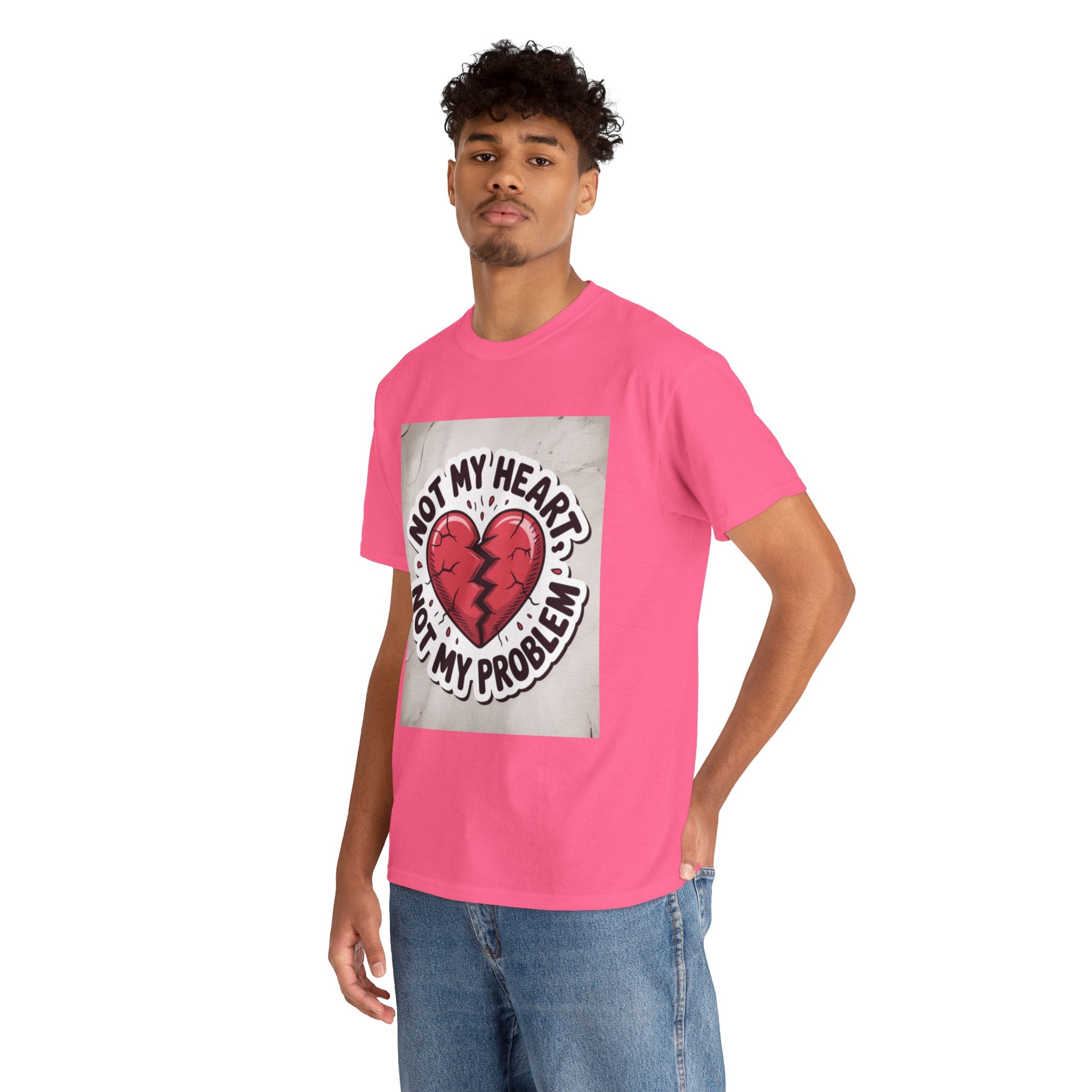 Heartbreak Humor Tee: Not My Heart Not My Problem, Funny T-Shirt, Unisex Cotton Tee, Casual Wear, Gifts for Friends, Breakup Apparel