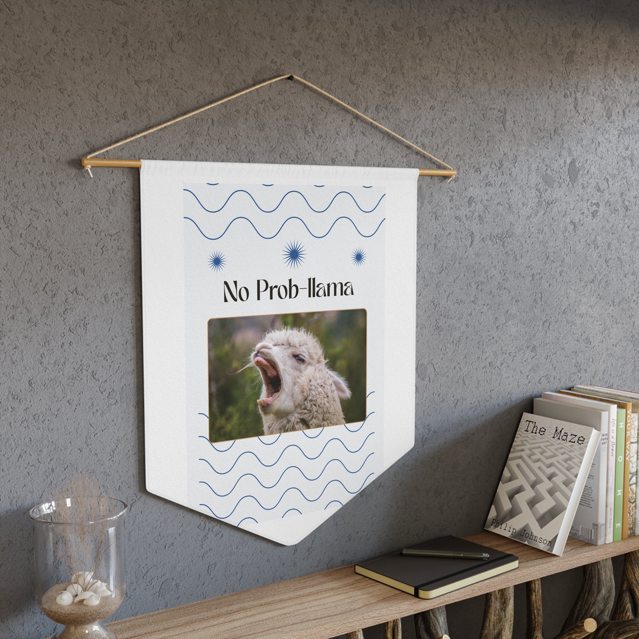 No Prob-Llama Wall Banner – Funny Animal Decor for Nurseries, Offices & Quirky Gift Lovers