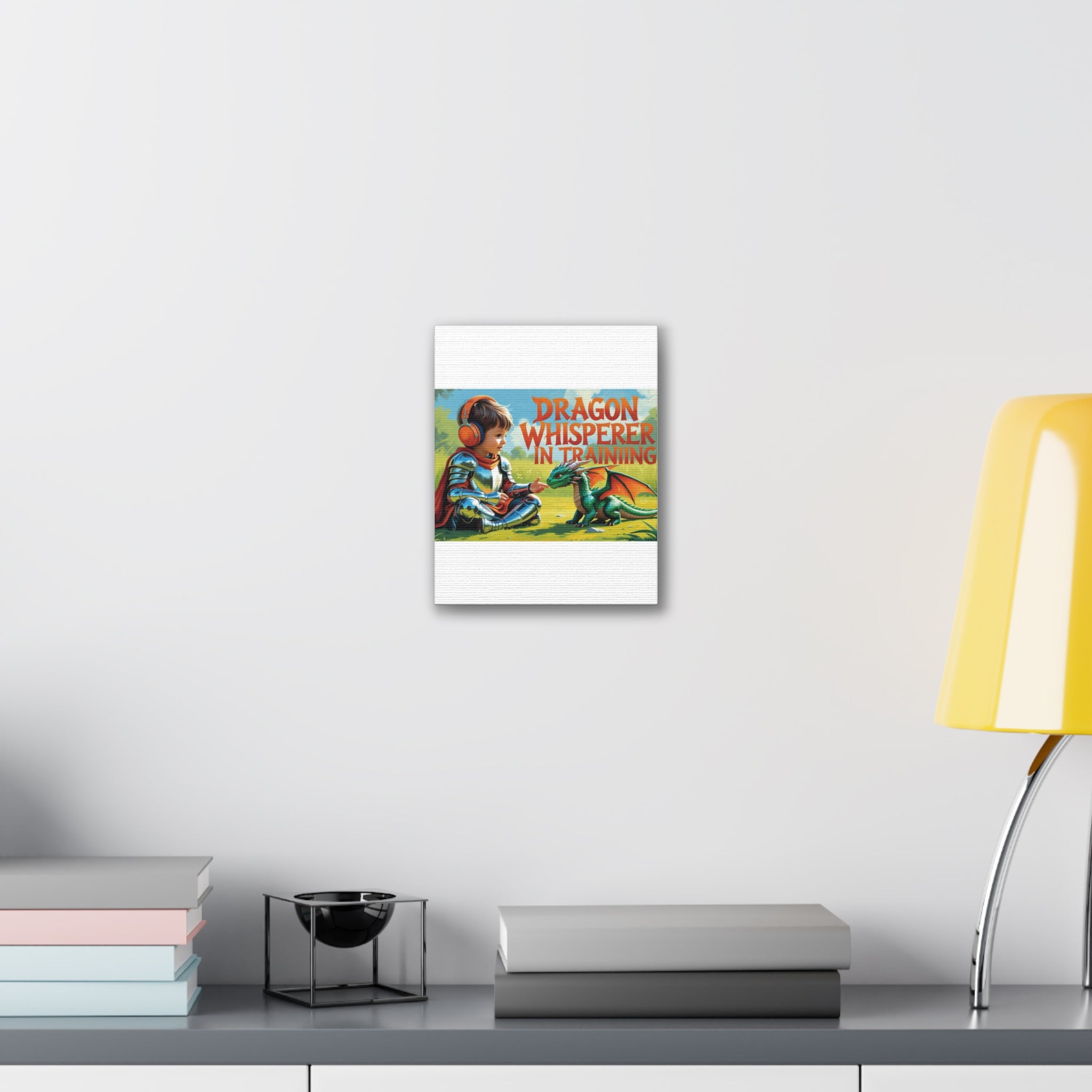 Dragon Whisperer Canvas Print, Playroom Decor, Childrens Wall Art, Fantasy Kids Room, Dragon Lover Gift, Adventure Art, Kid's Room Decor