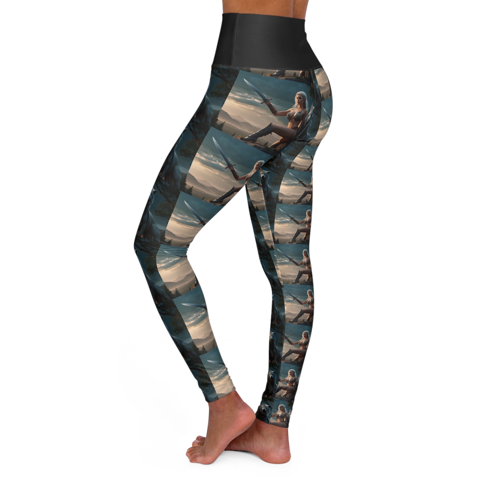 High Waisted Elf/Wolf Yoga Leggings | Fitness Leggings for Women, Comfortable Workout Gear, Stylish Gym Wear, Perfect for Yoga and Fitness Classes